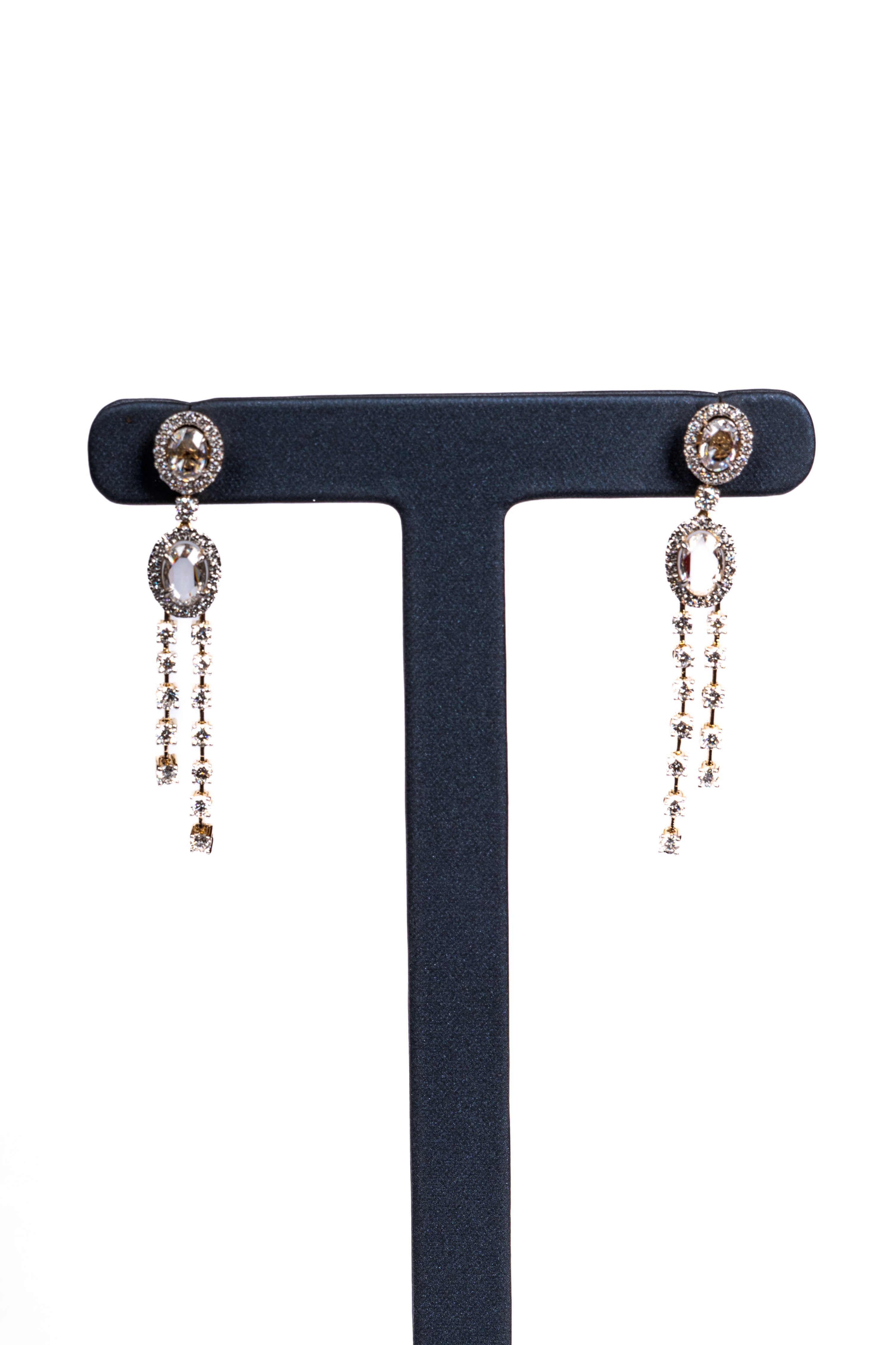 Elegant Crystal Necklace Set with Drop Earrings