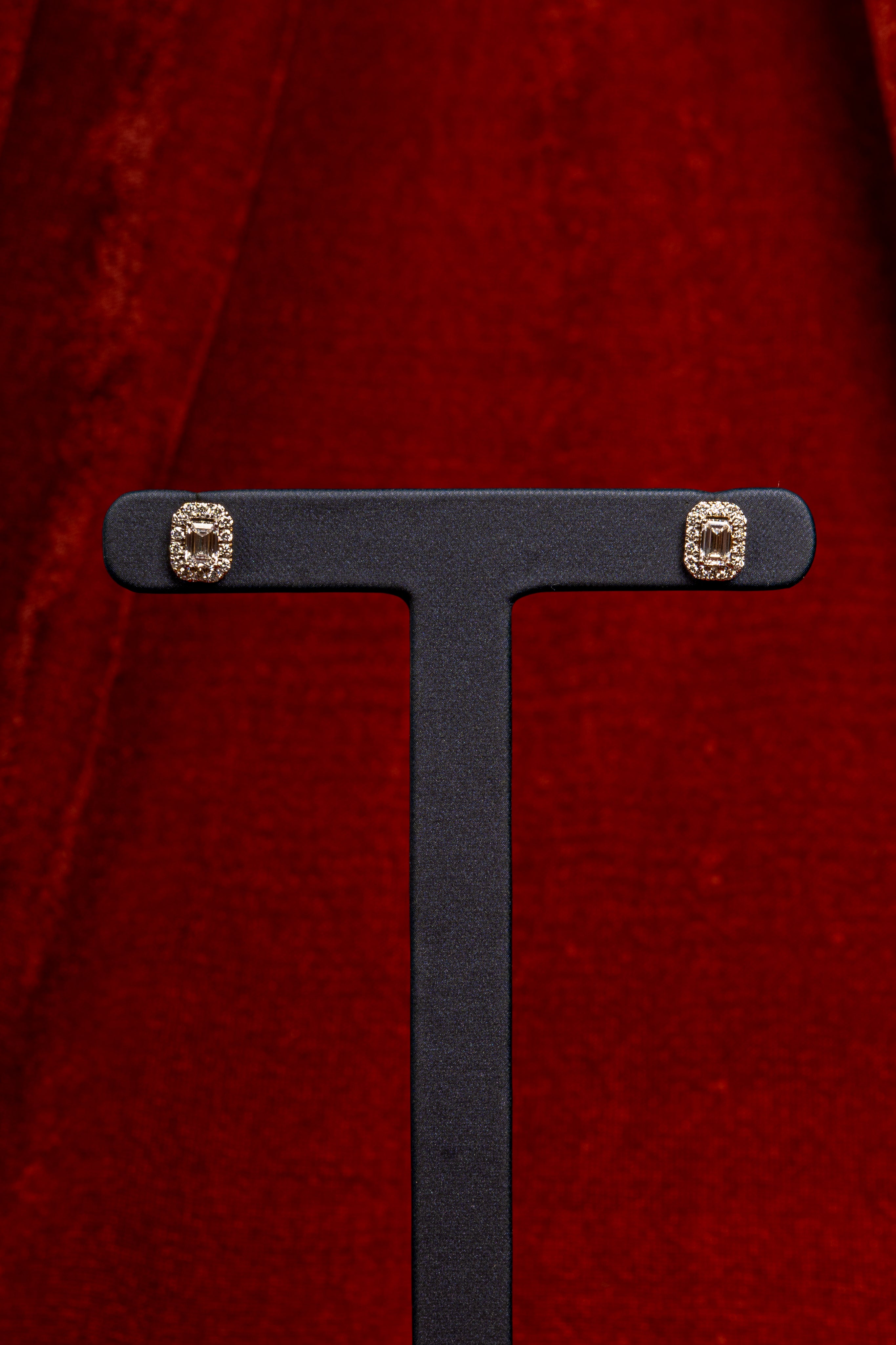 Aurelia Halo Drop Necklace & Stud Earrings Set
