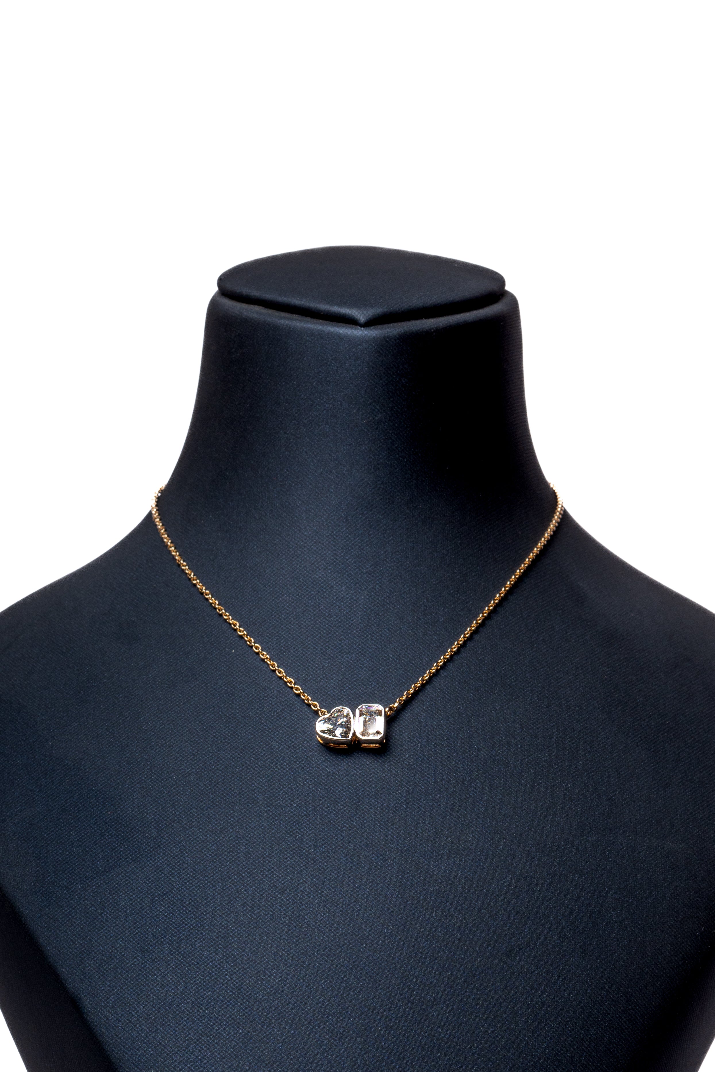 Aveline Duo Charm Necklace & Drop Earrings Set