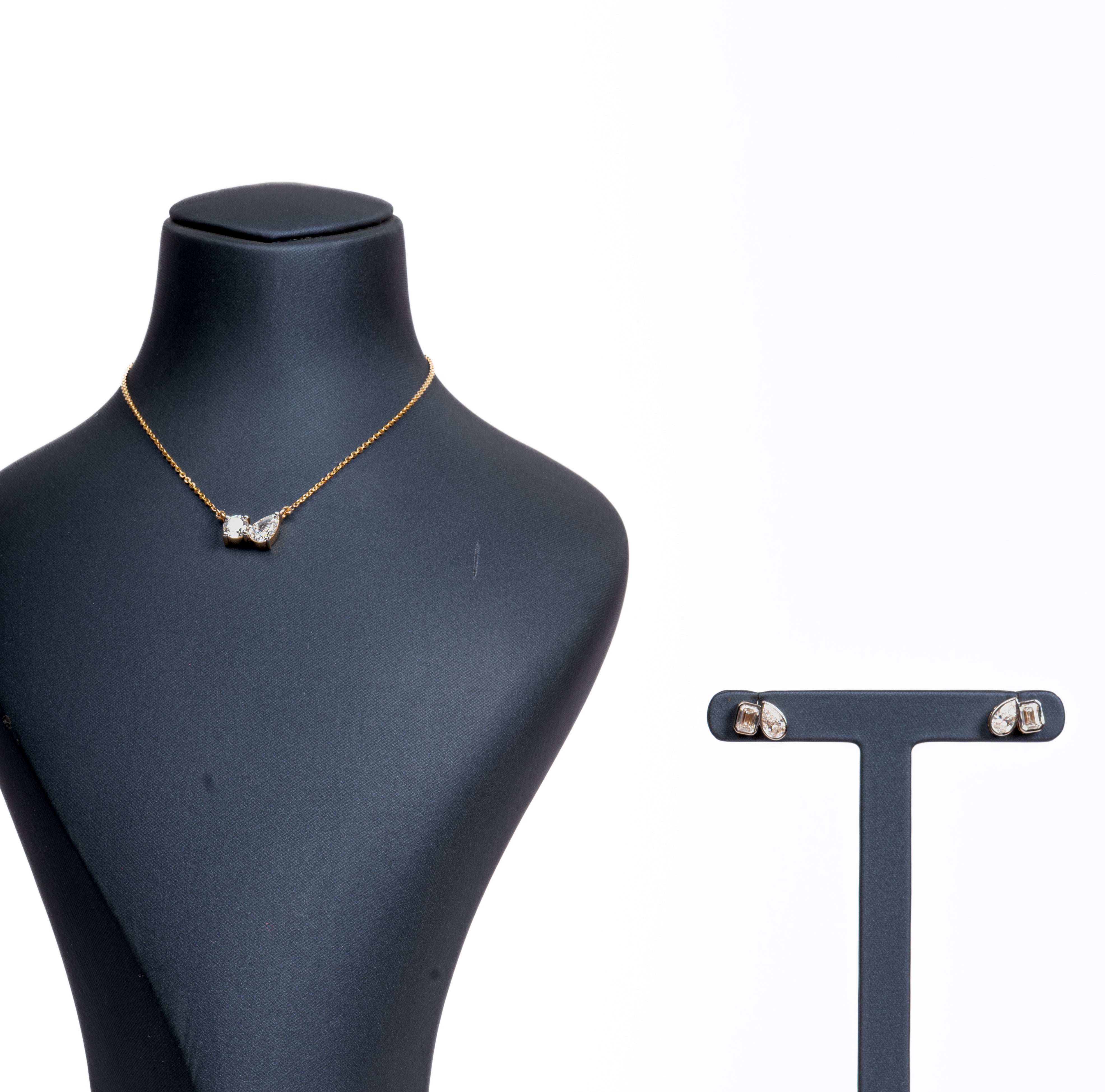 Aveline Duo Charm Necklace & Drop Earrings Set