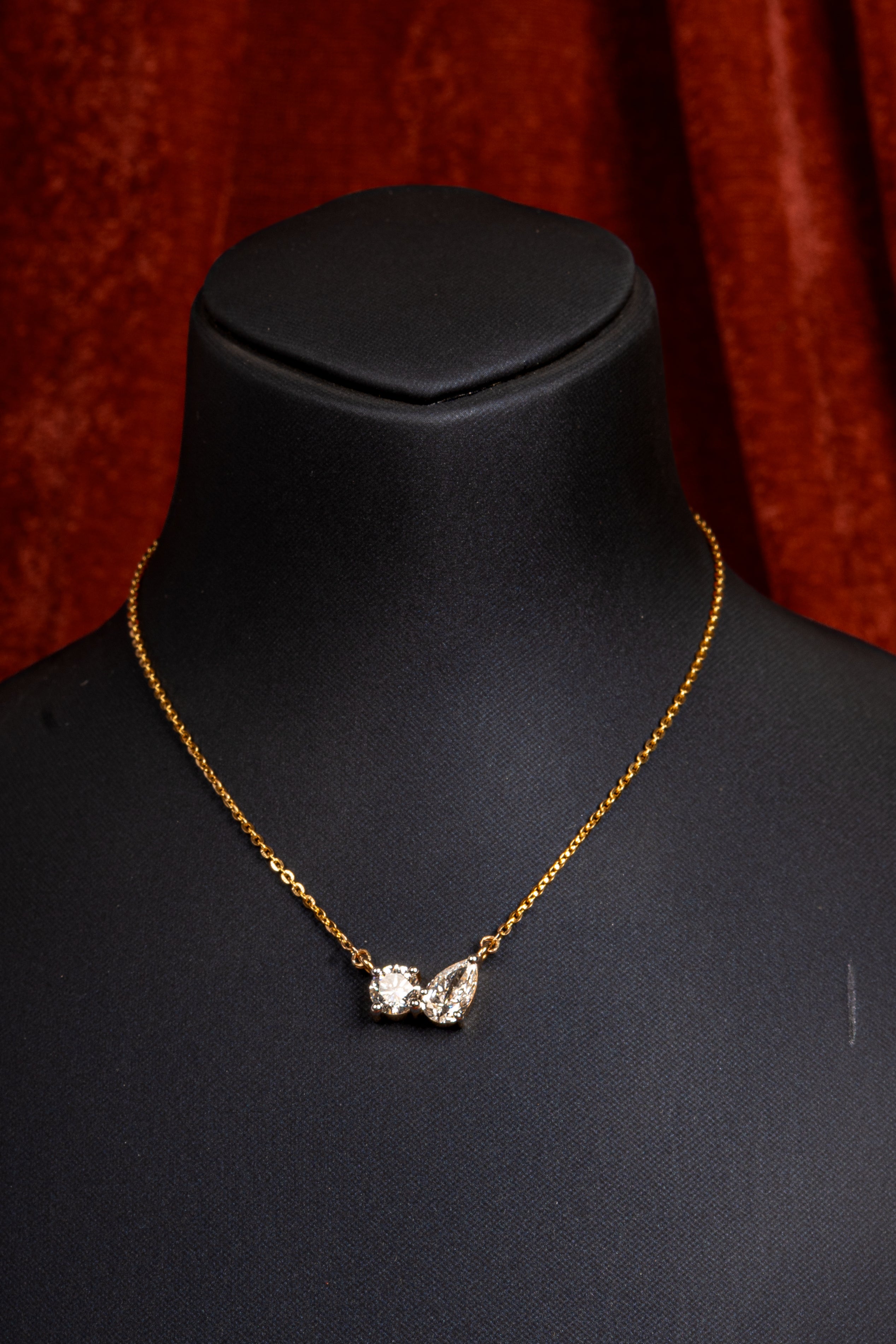Aveline Duo Charm Necklace & Earrings Set