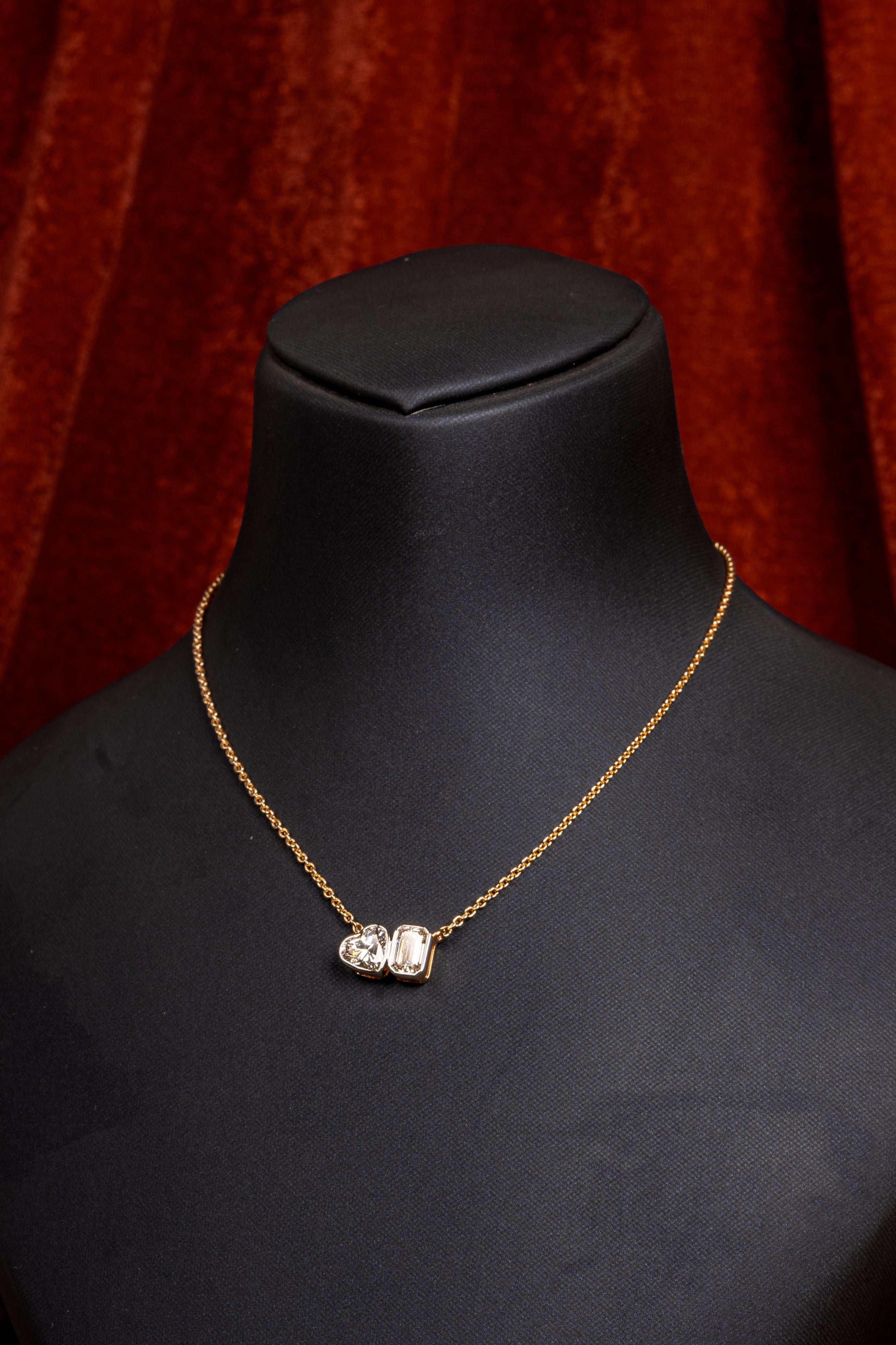 Aveline Duo Charm Necklace & Earrings Set