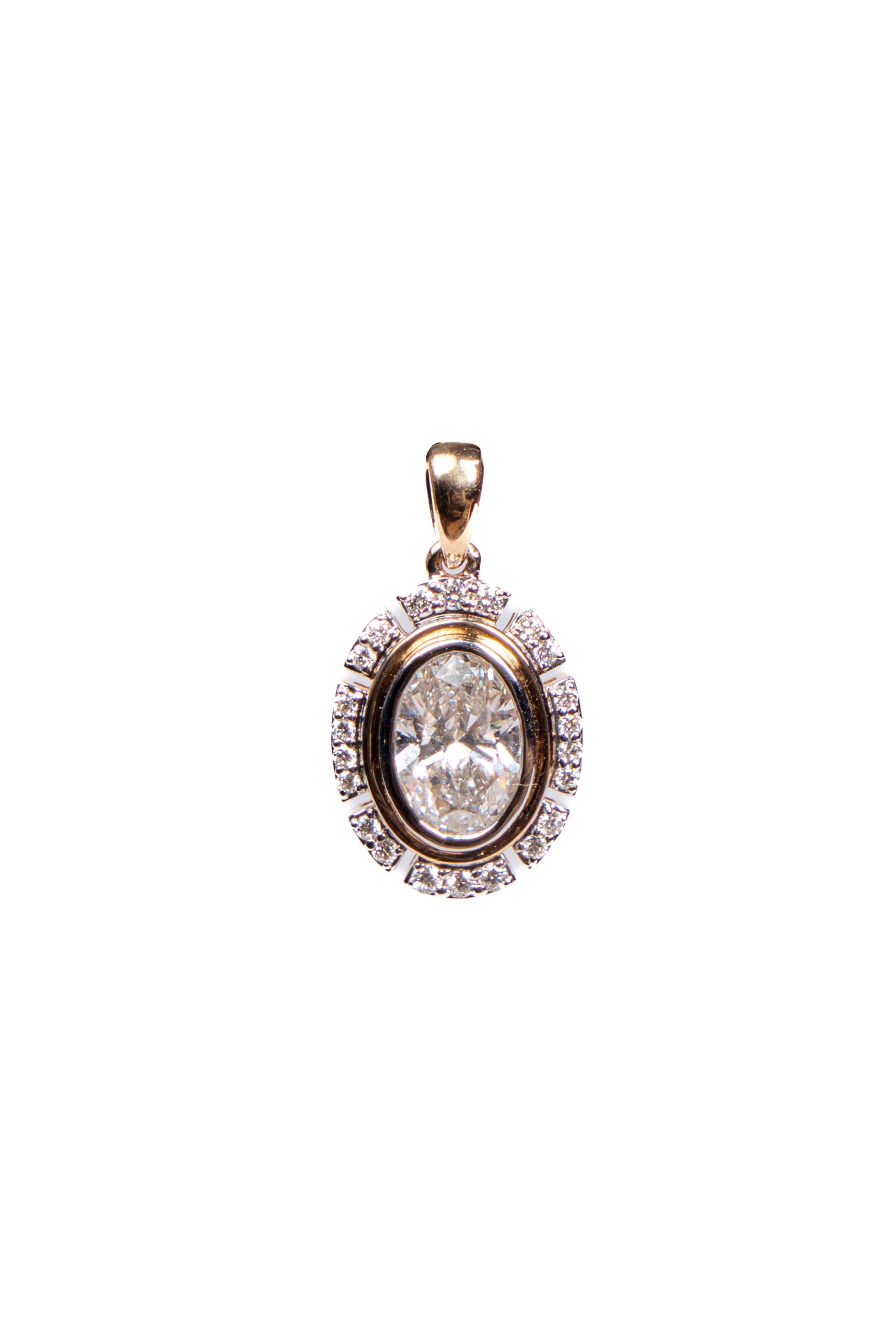 Aurelia Regal Oval Halo Pendant