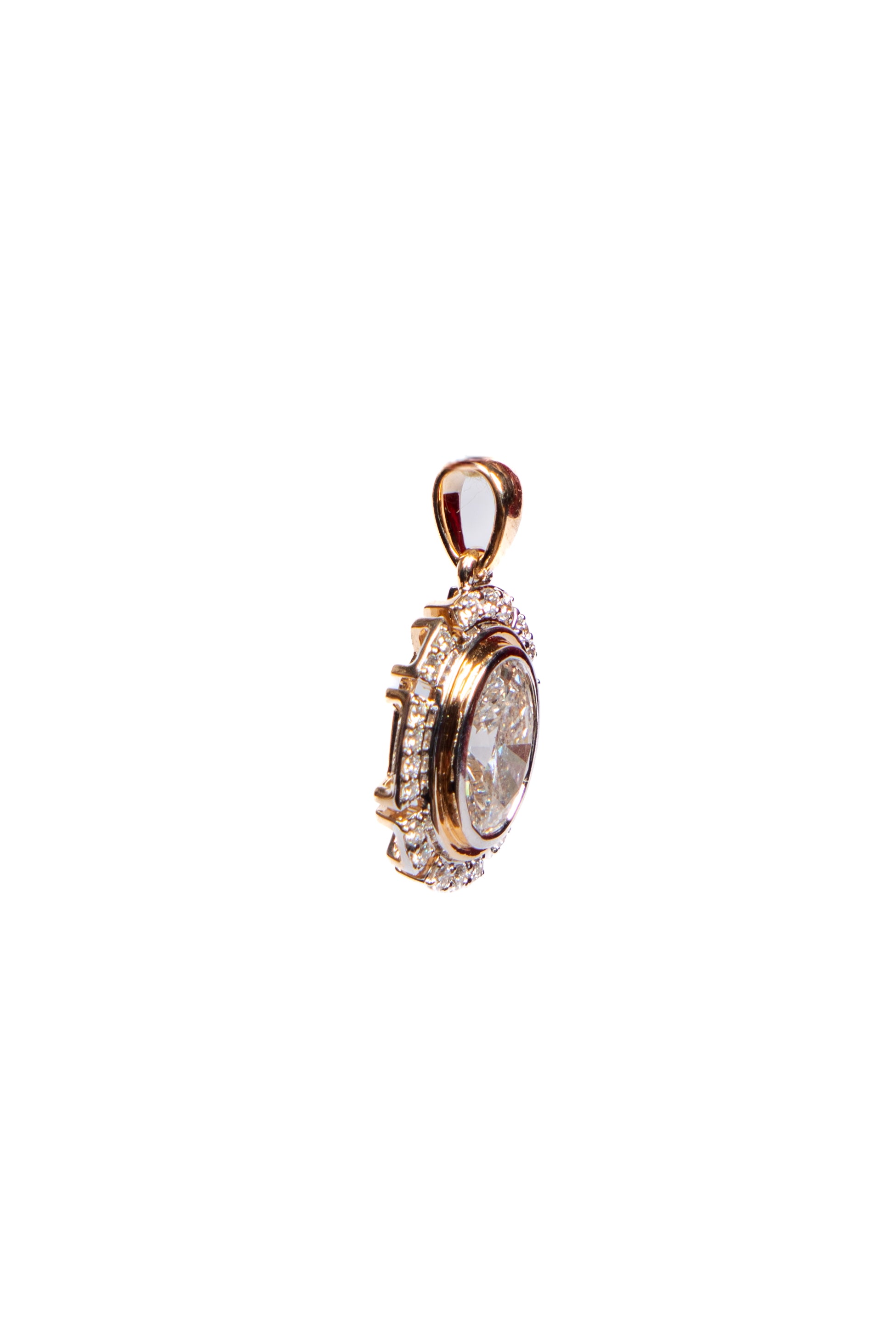 Aurelia Regal Oval Halo Pendant