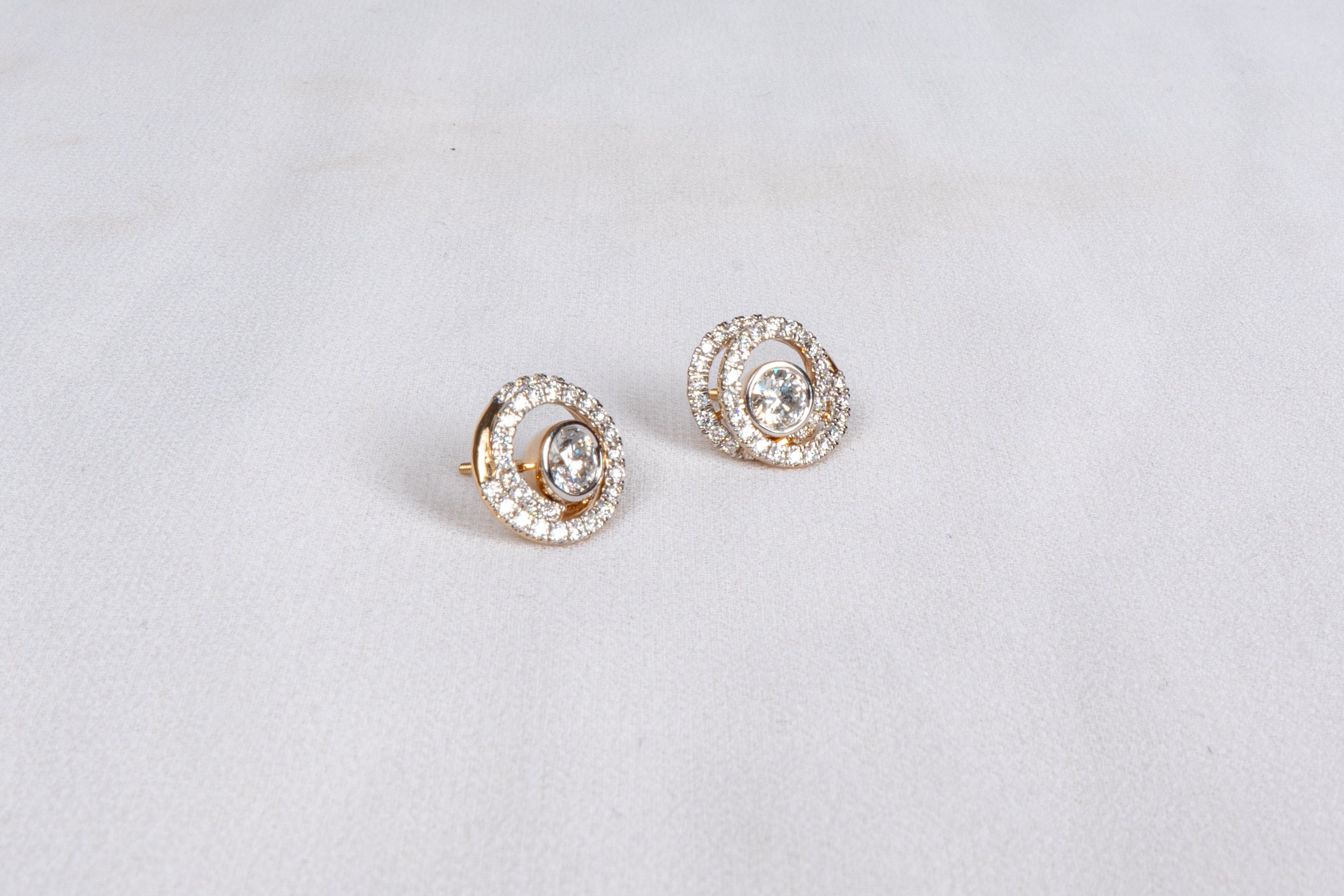 Celestia Double Halo Stud Earrings