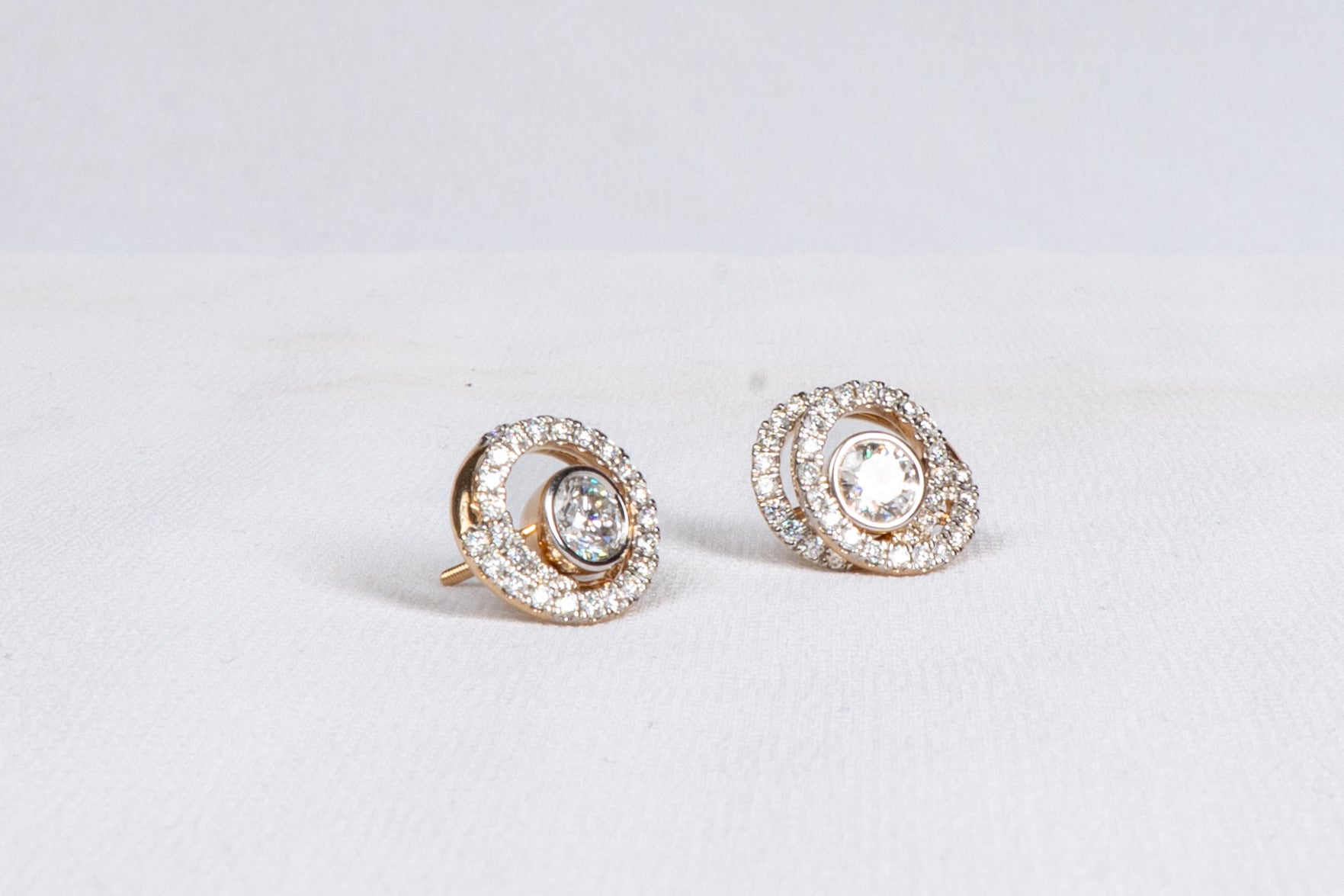 Celestia Double Halo Stud Earrings