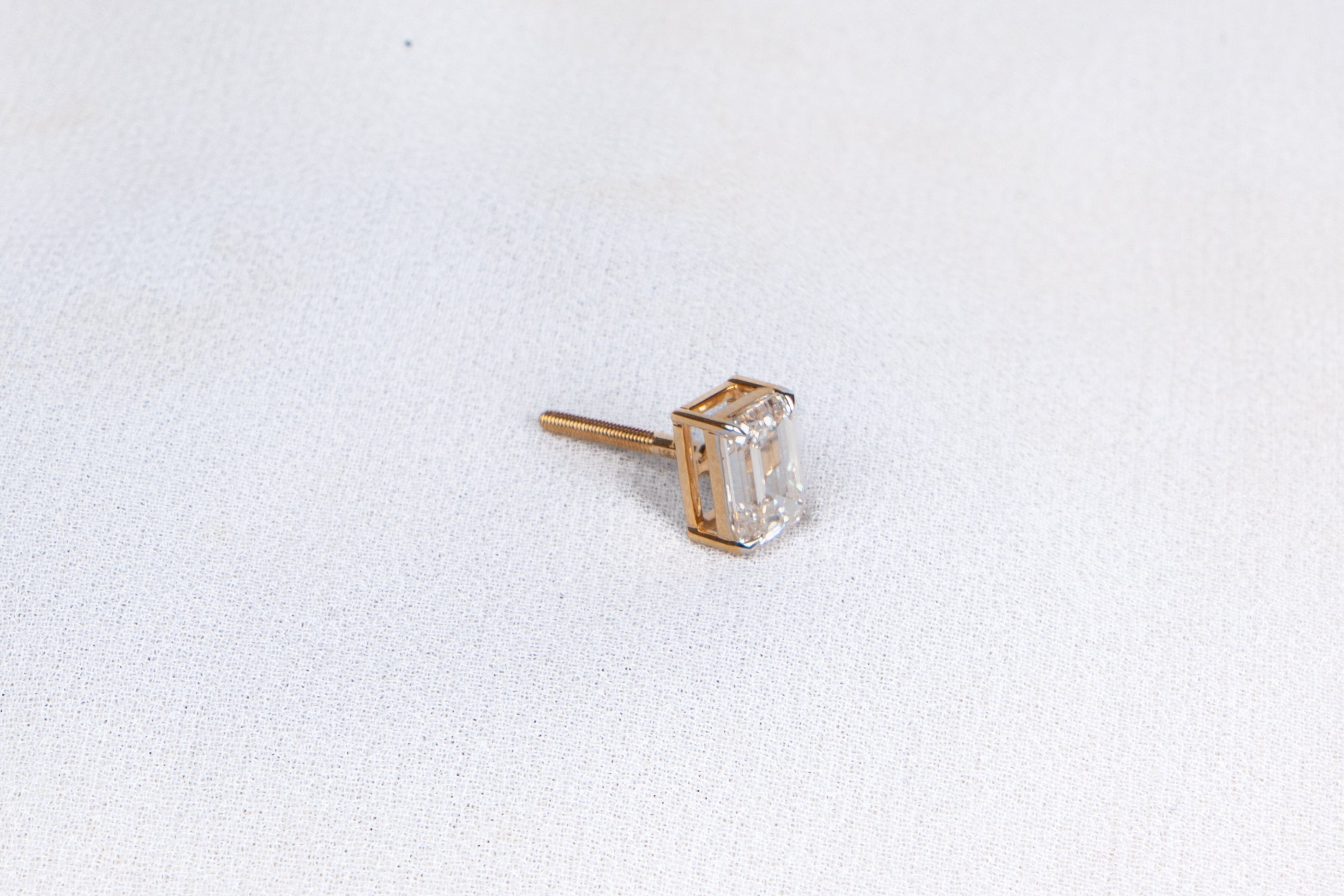 Celestia Emerald-Cut Solitaire Stud Earrings