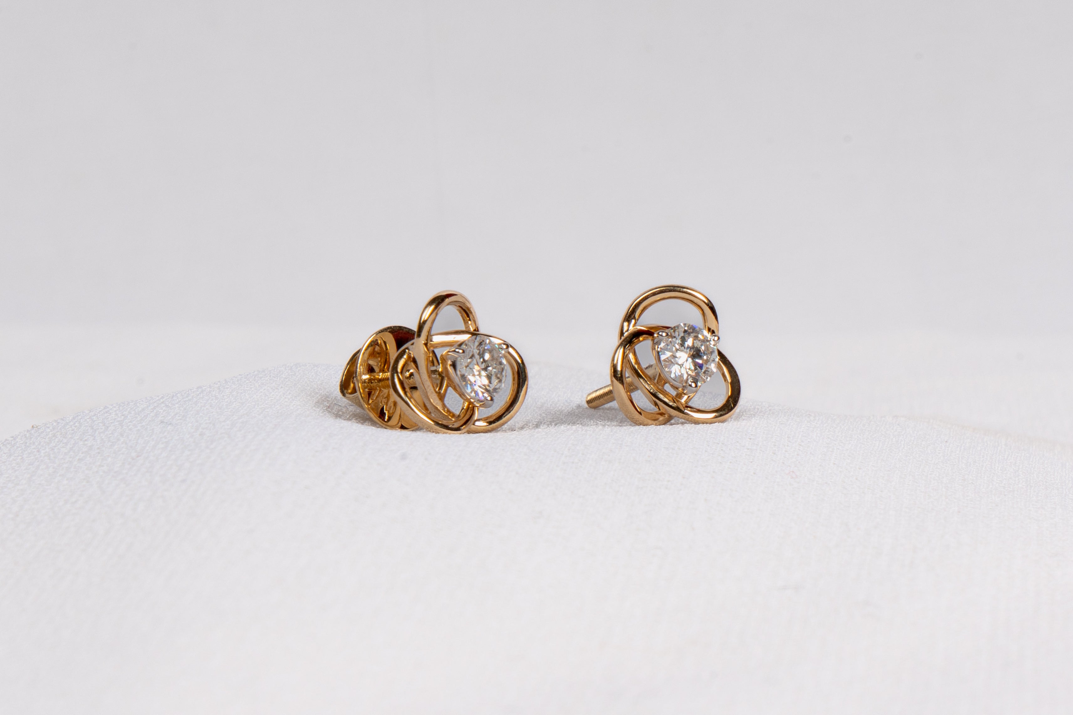 Trinity Diamond Stud Earrings