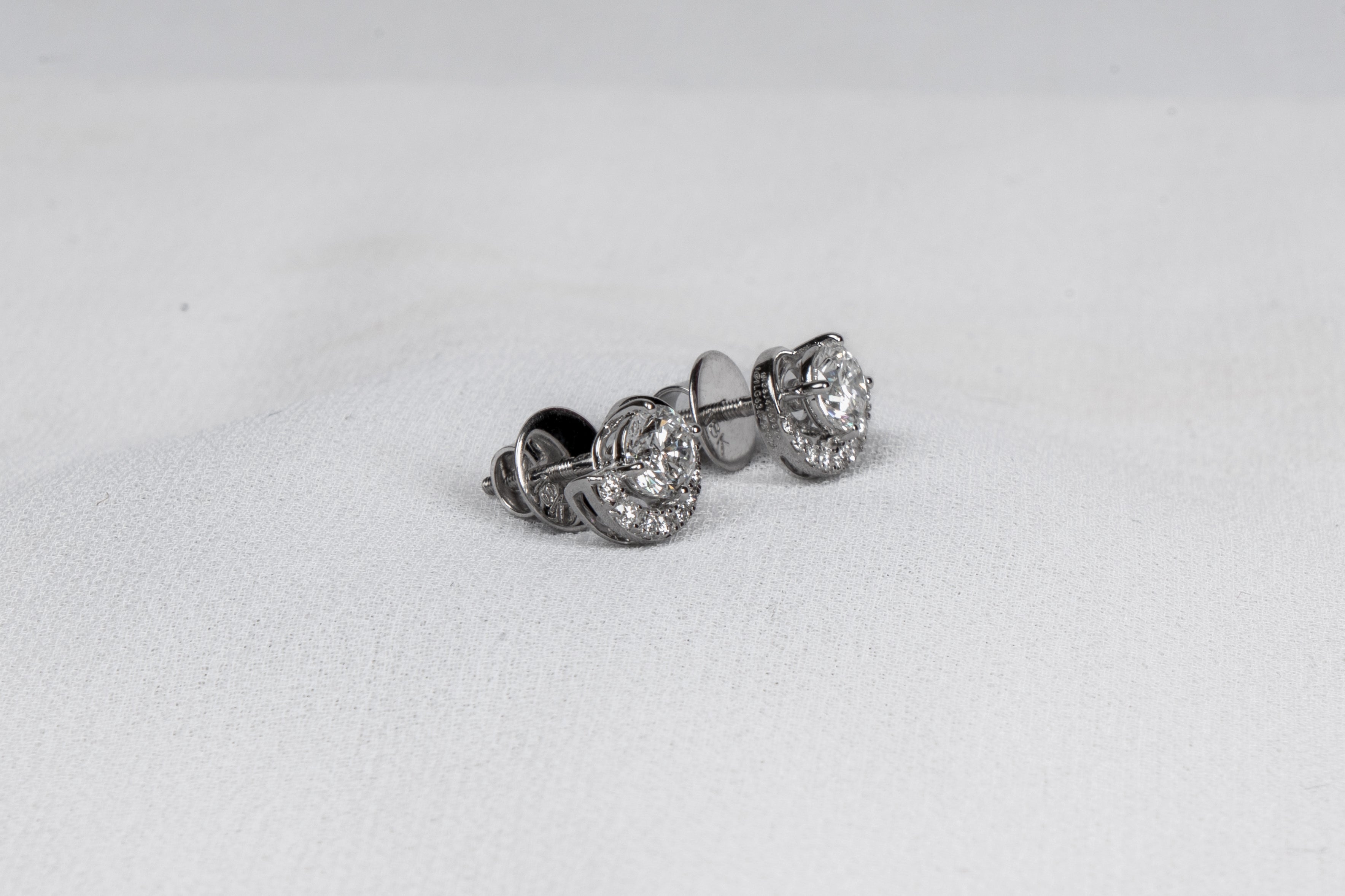 Celestial Halo Diamond Stud Earrings