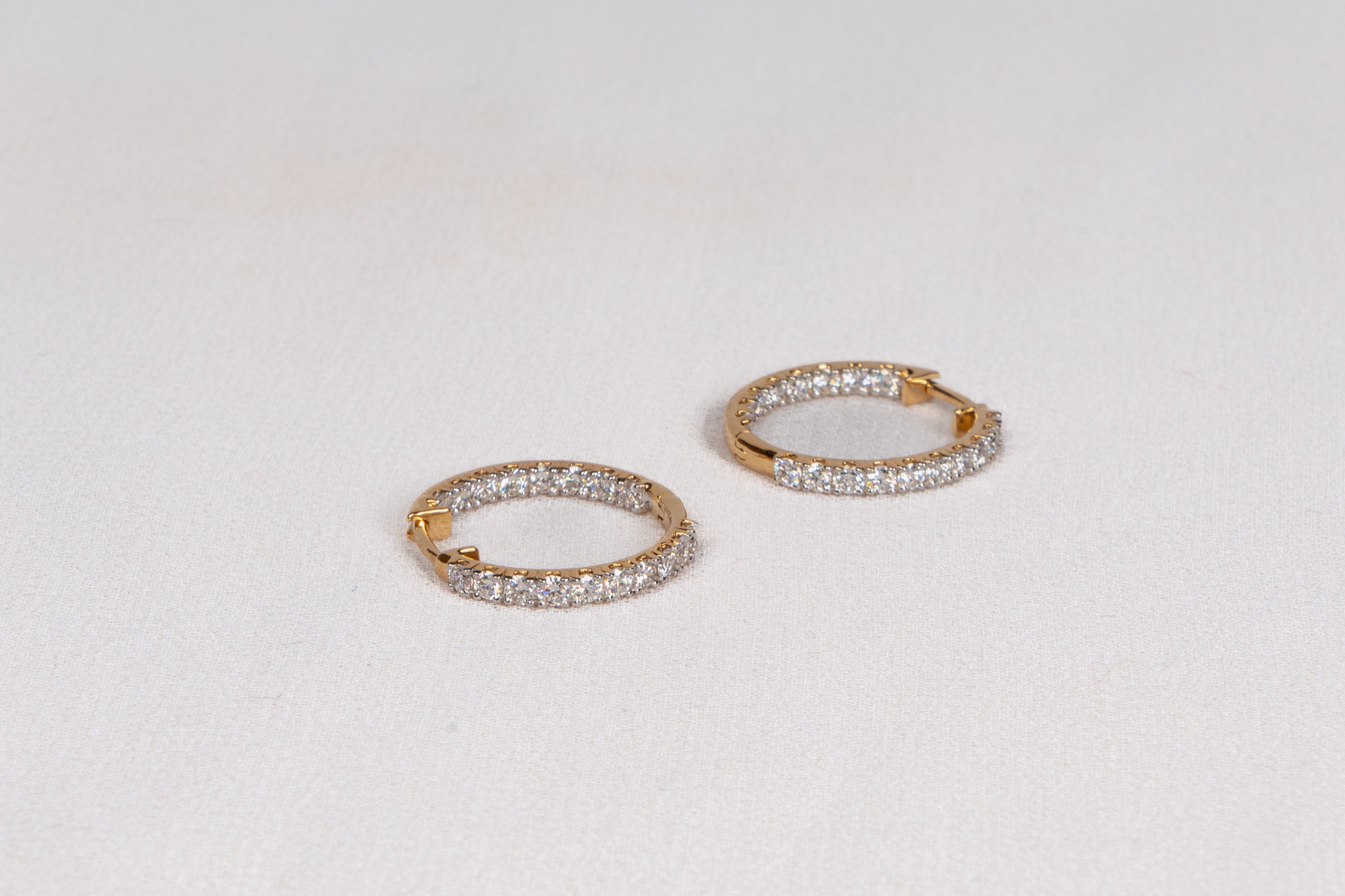 Diamond Eternity Hoop Earrings