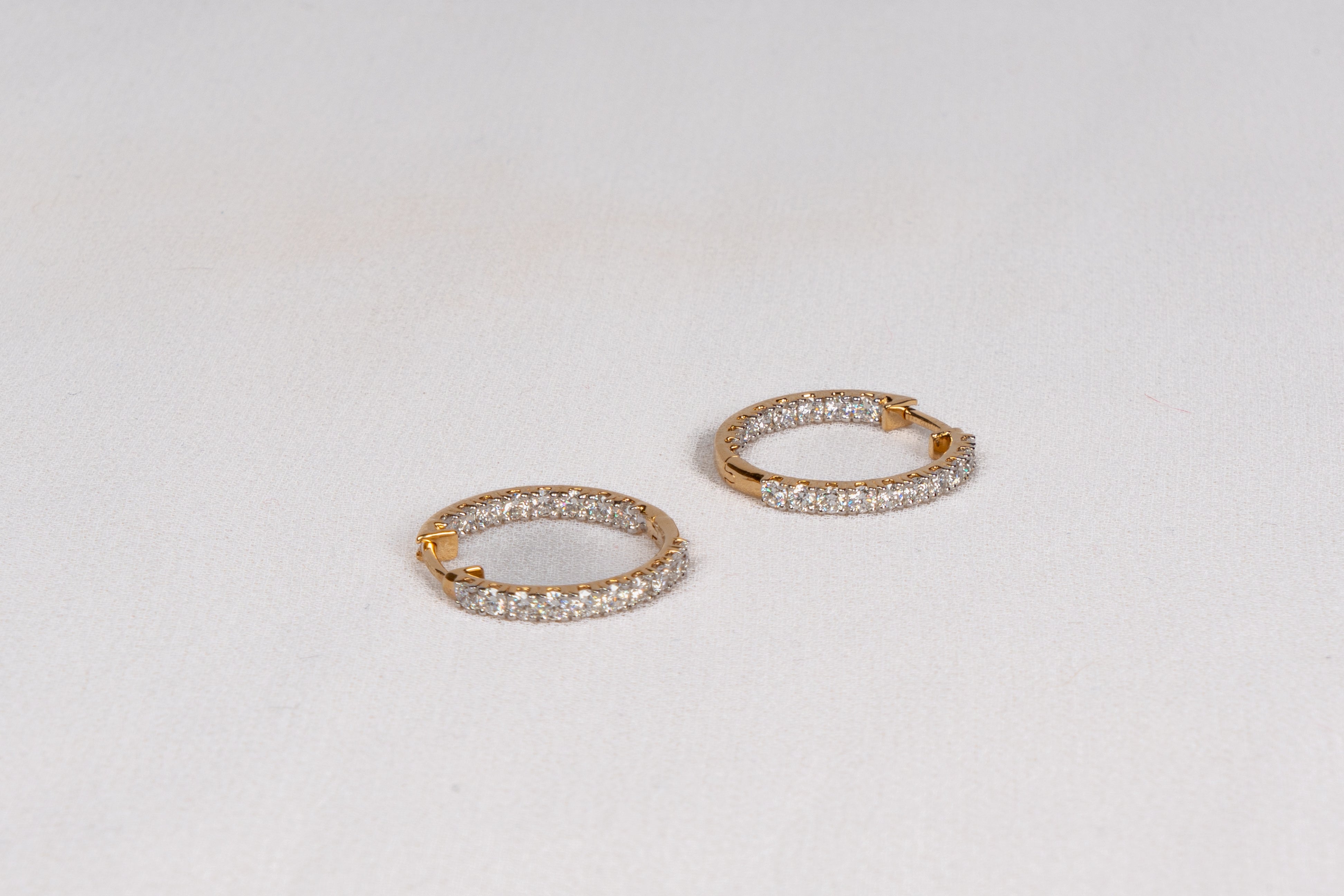 Diamond Eternity Hoop Earrings