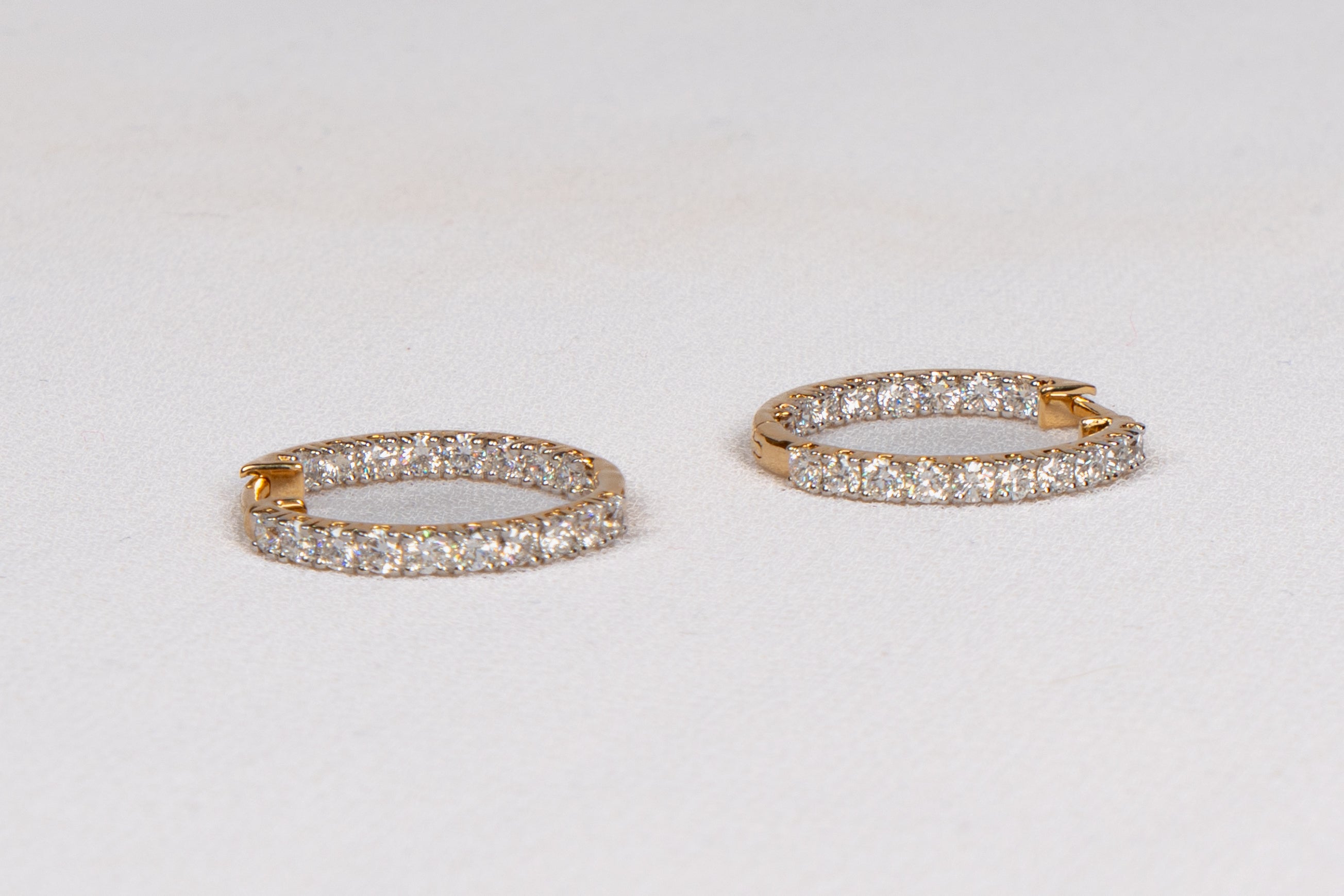 Diamond Eternity Hoop Earrings