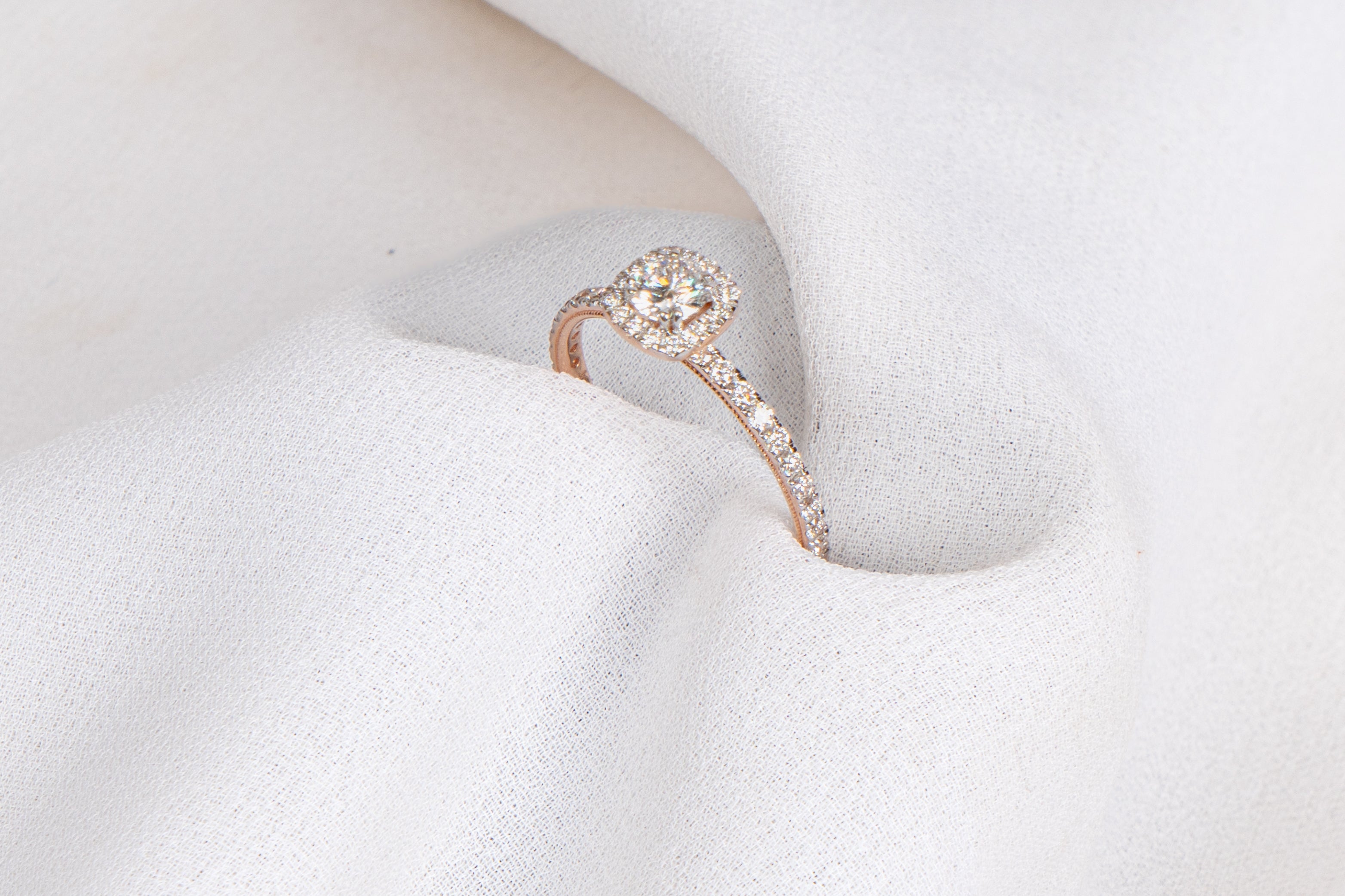 Classic Halo Diamond Ring