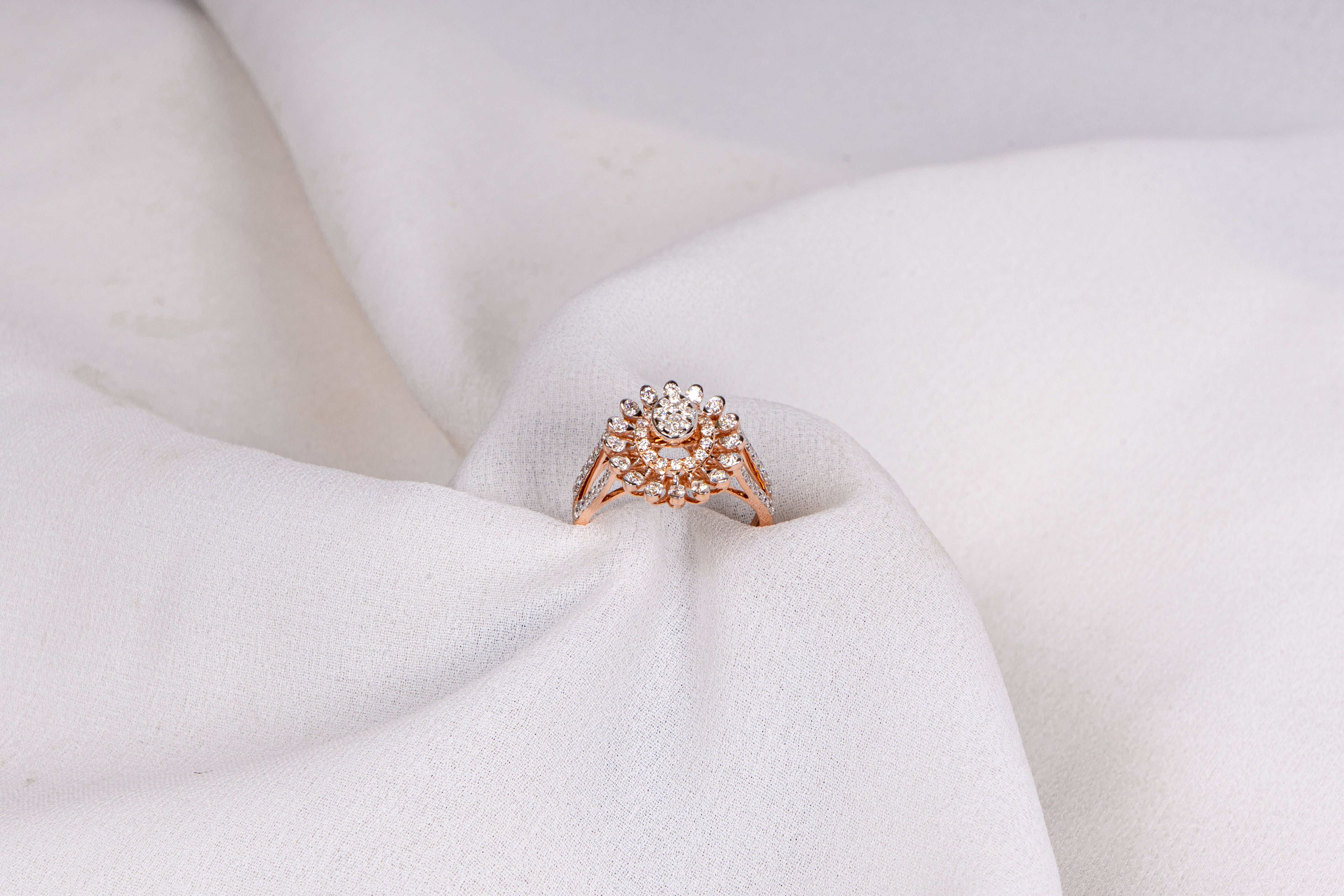 Rose Bloom Diamond Ring