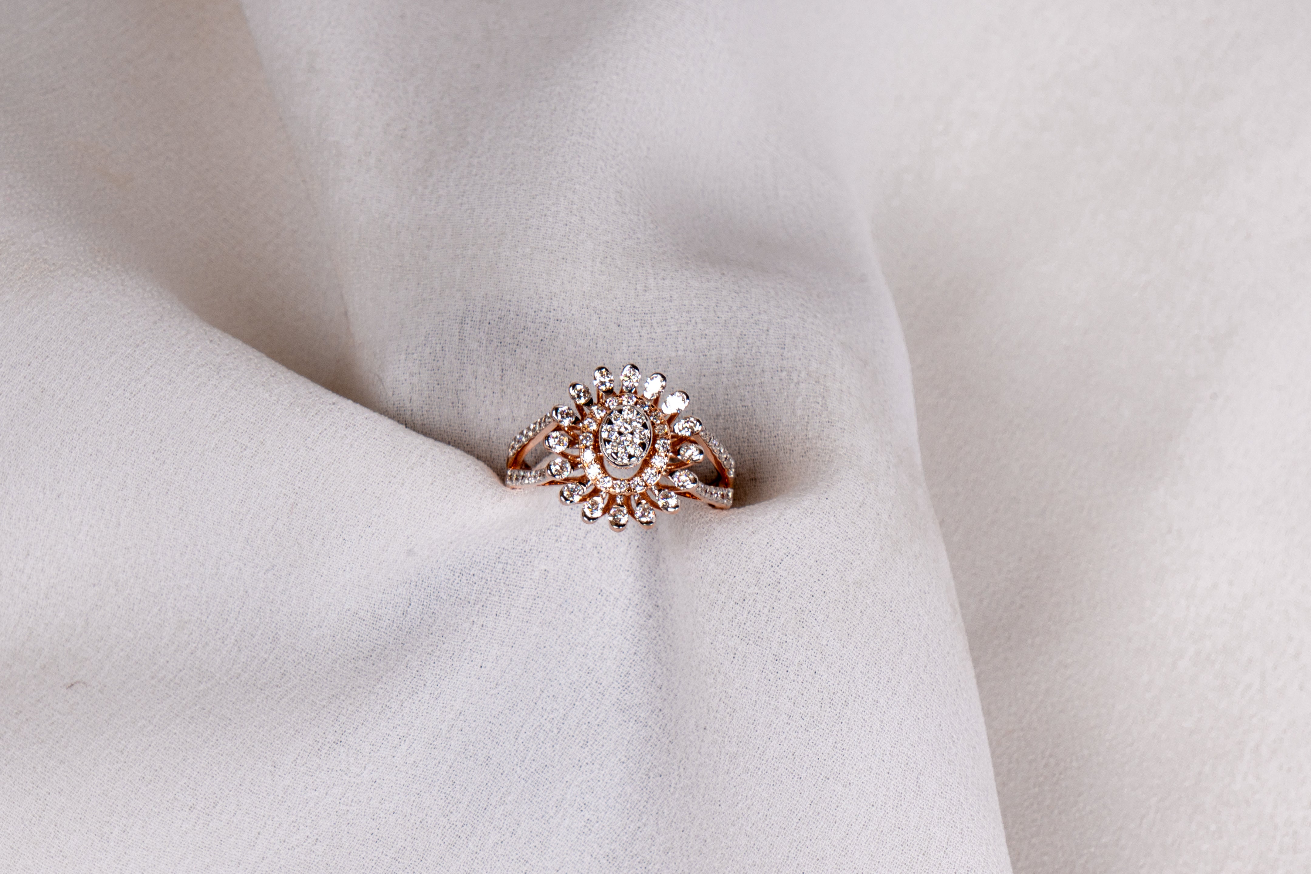 Rose Bloom Diamond Ring