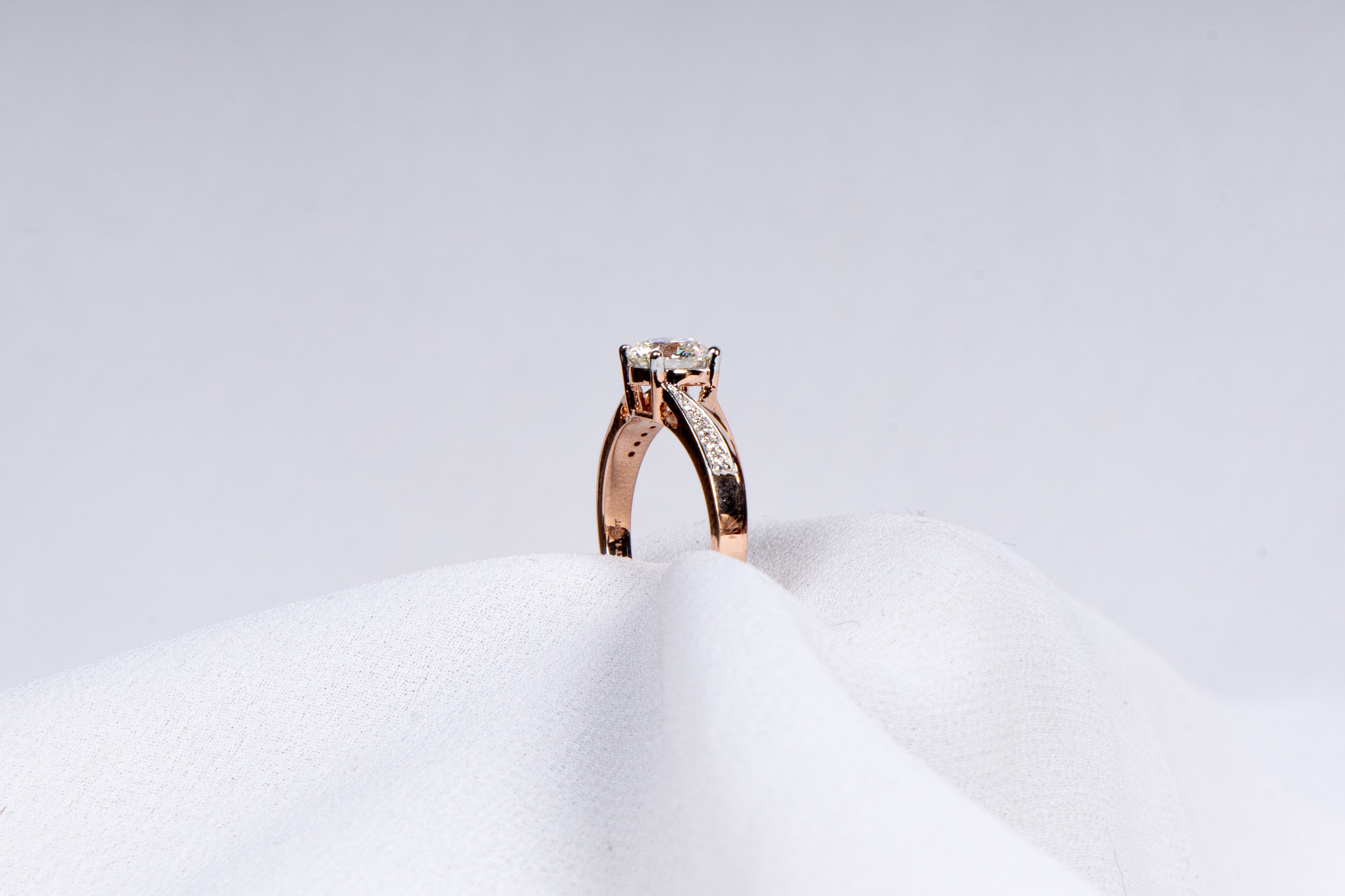 Aurora Split Shank Solitaire Ring