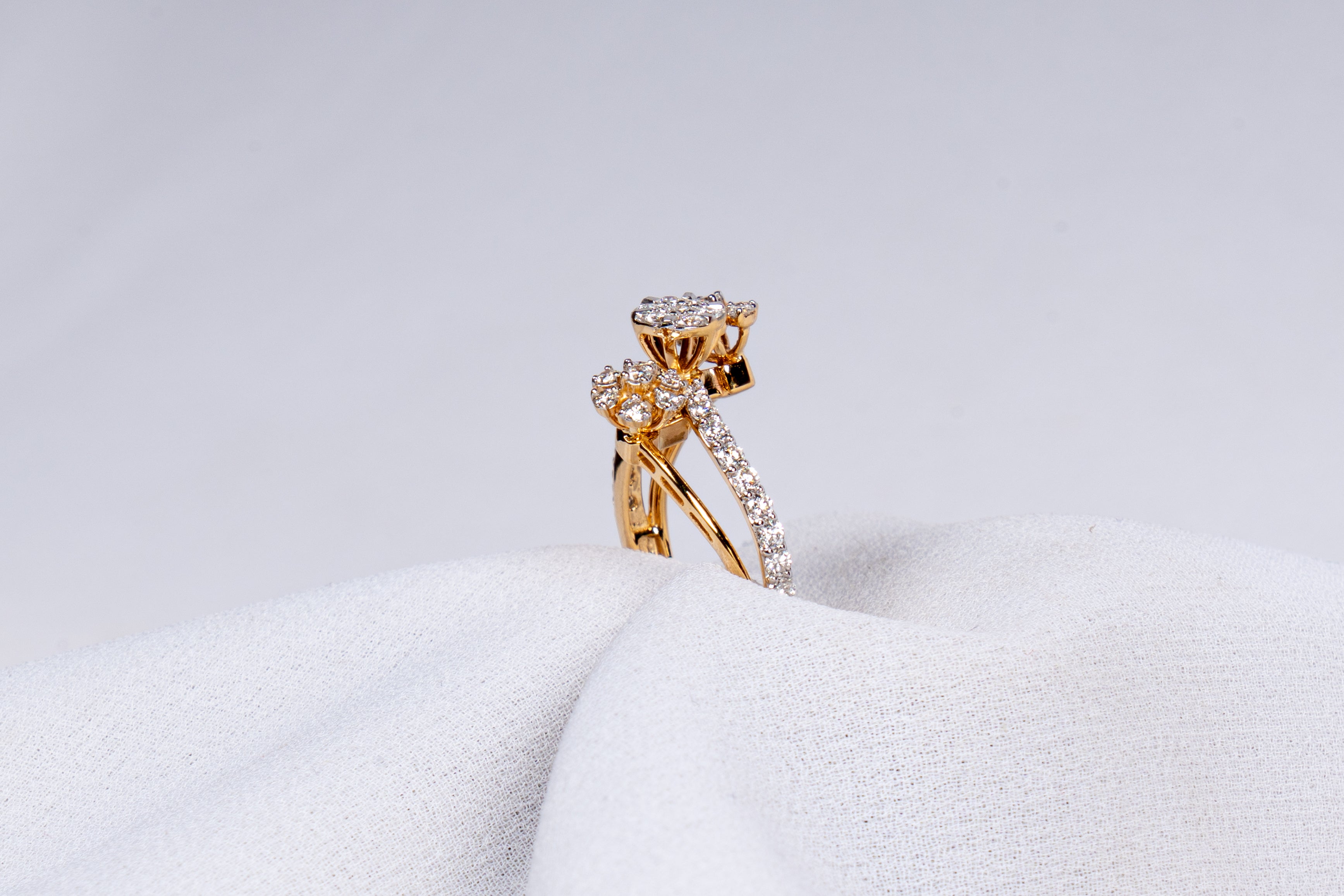 Roselle Bloom Halo Ring
