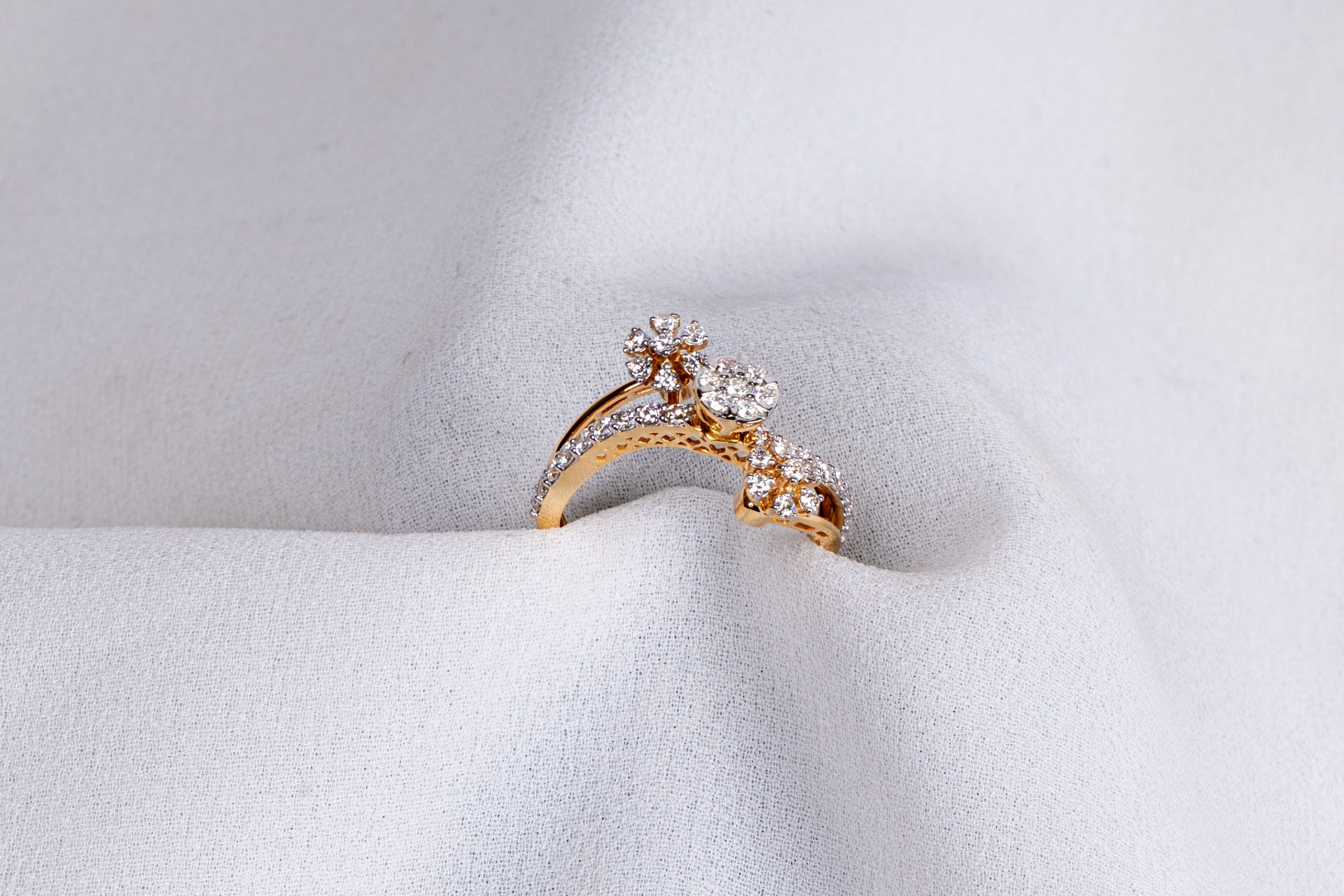 Roselle Bloom Halo Ring