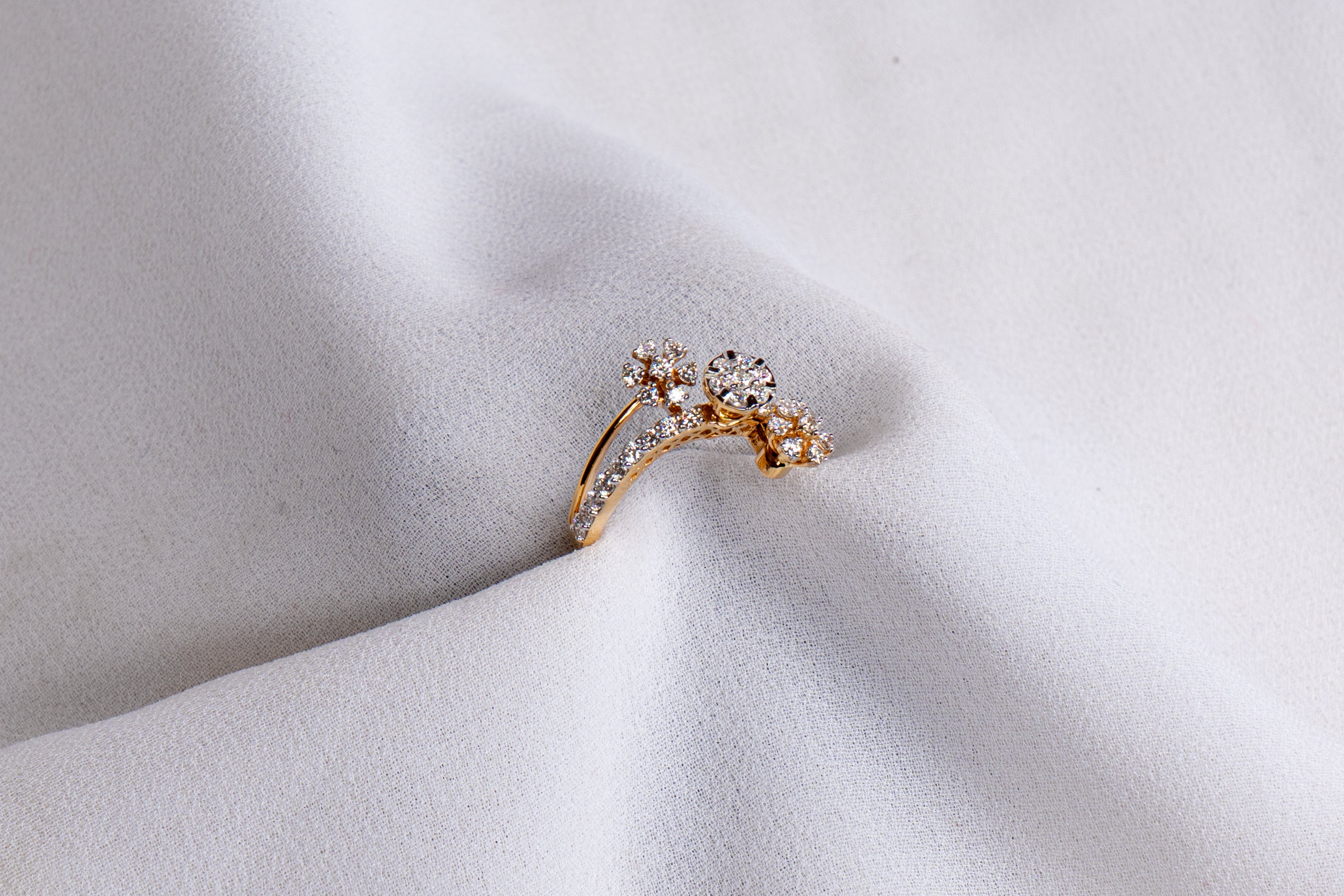 Roselle Bloom Halo Ring