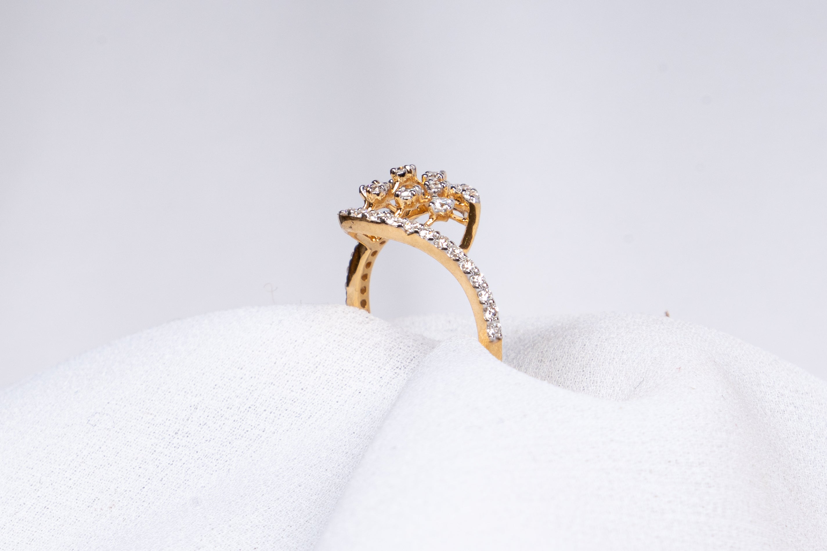 Floral Vine Diamond Ring