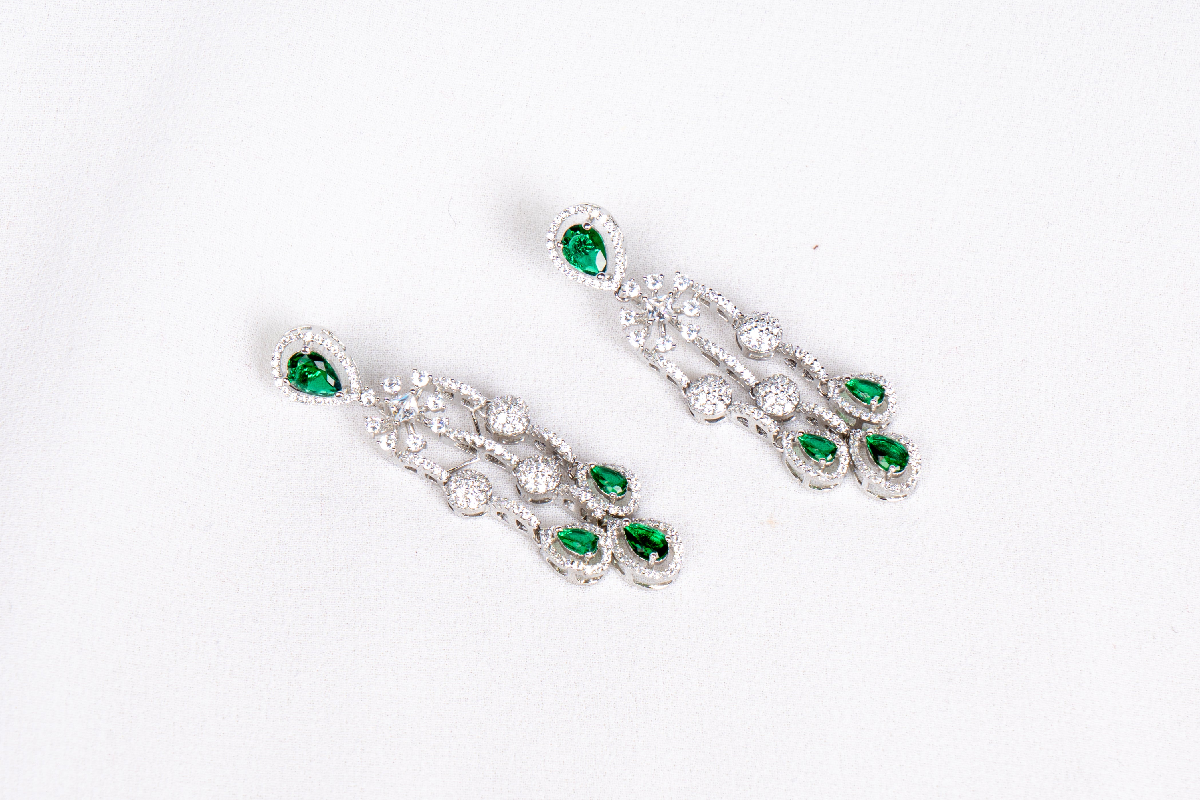Emerald Cascade Necklace Set
