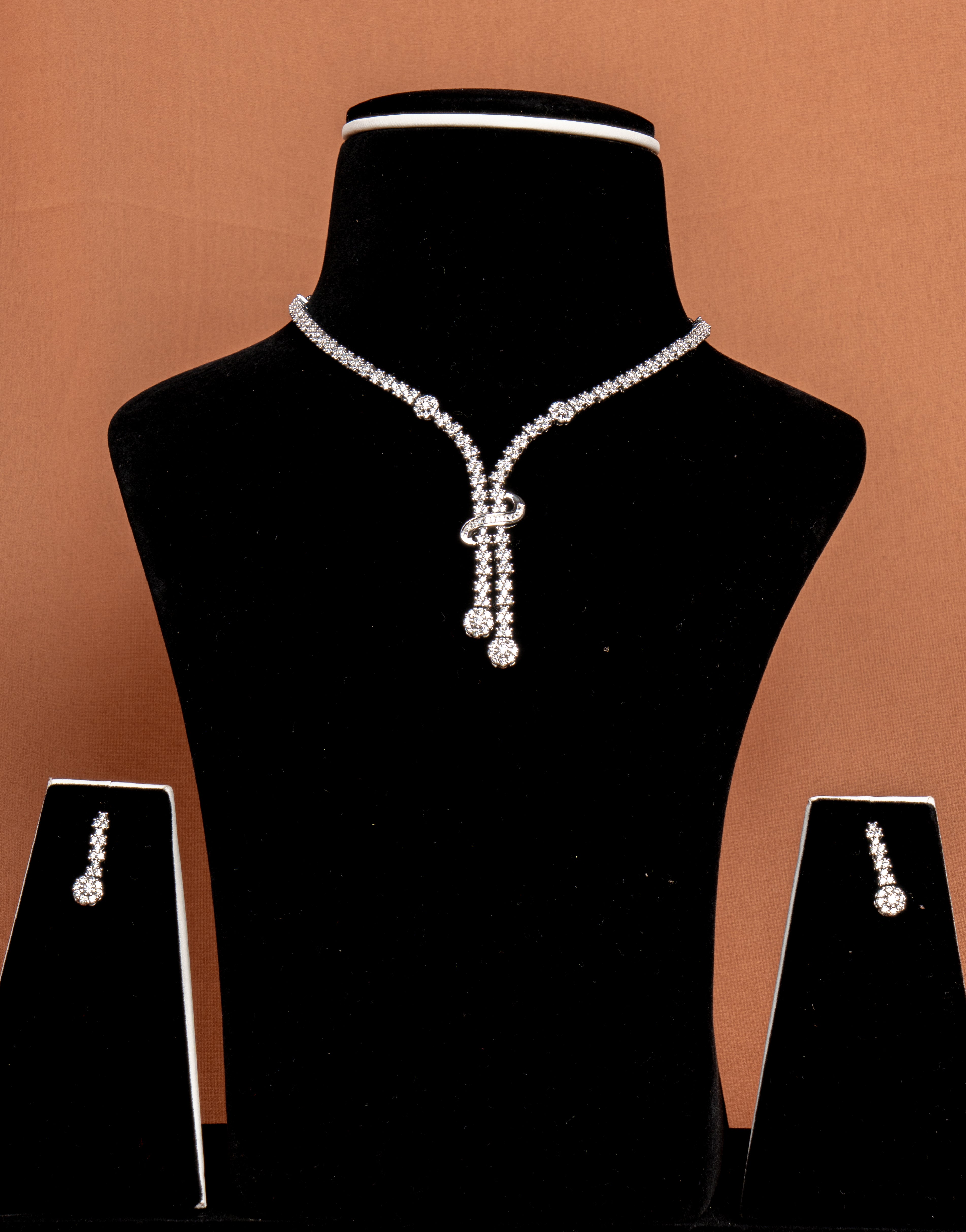 Celeste Diamond Lariat Jewelry Set with Bracelet and Ring