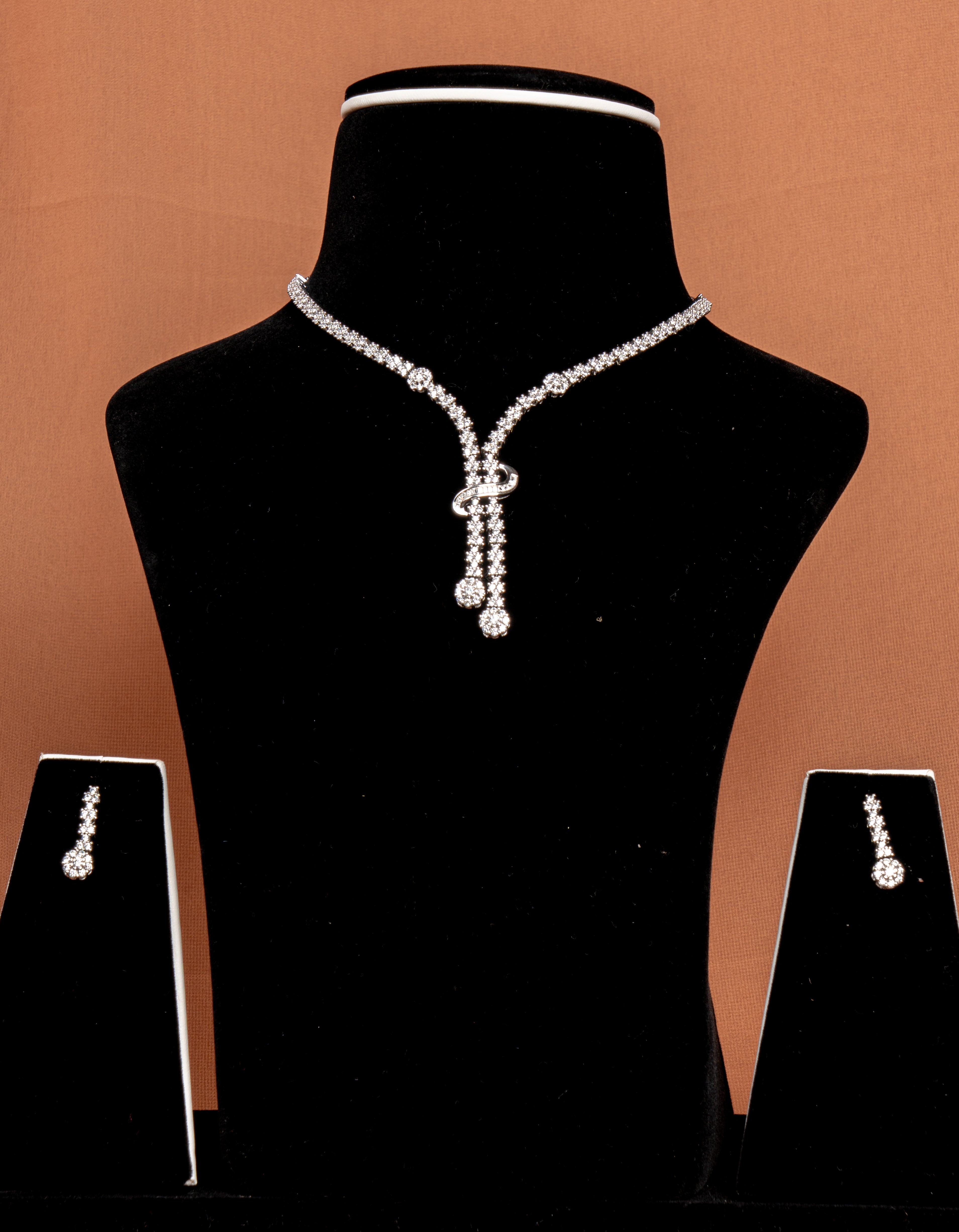 Celeste Diamond Lariat Jewelry Set with Bracelet and Ring