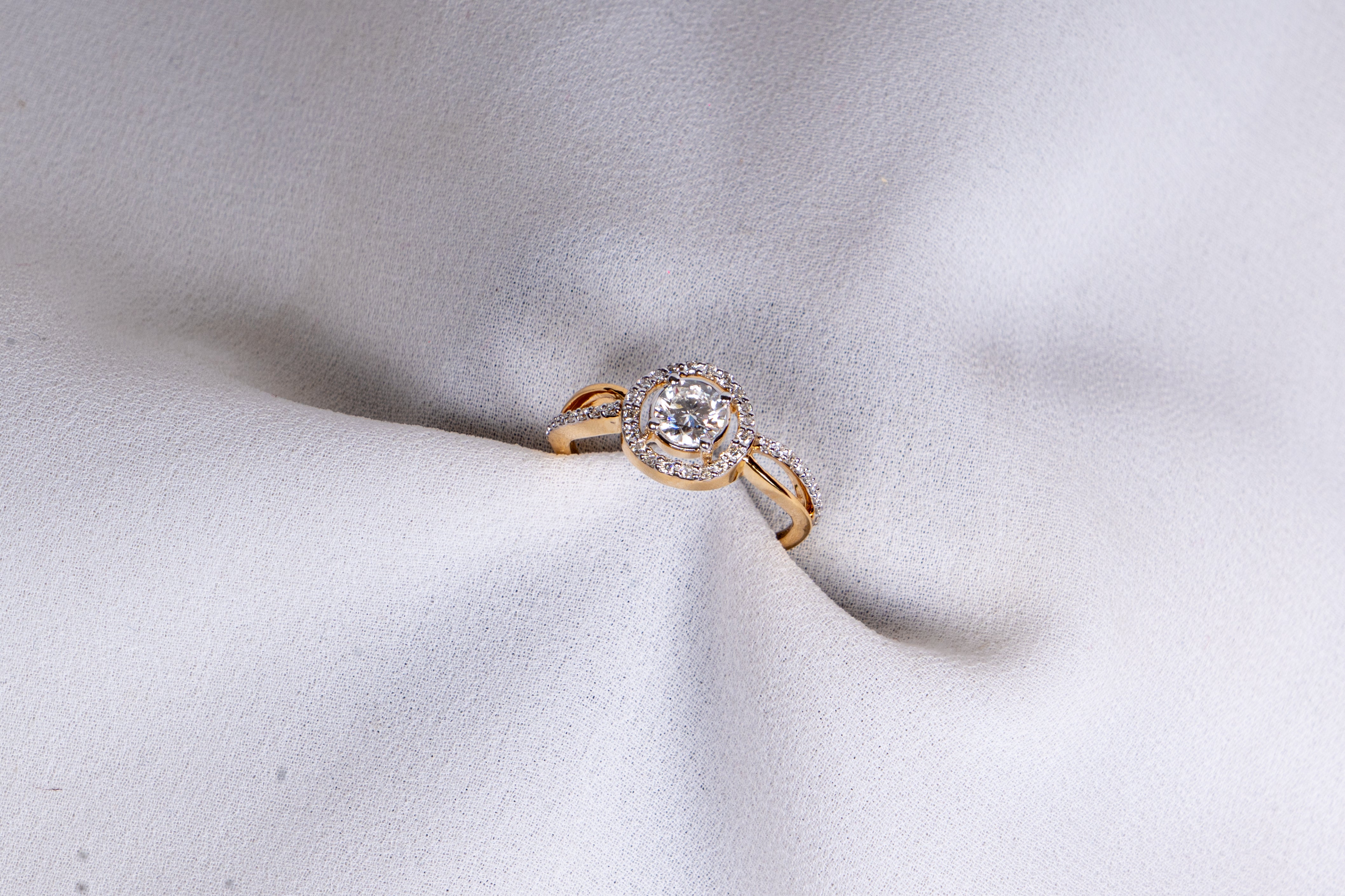 Elegant Halo Engagement Ring