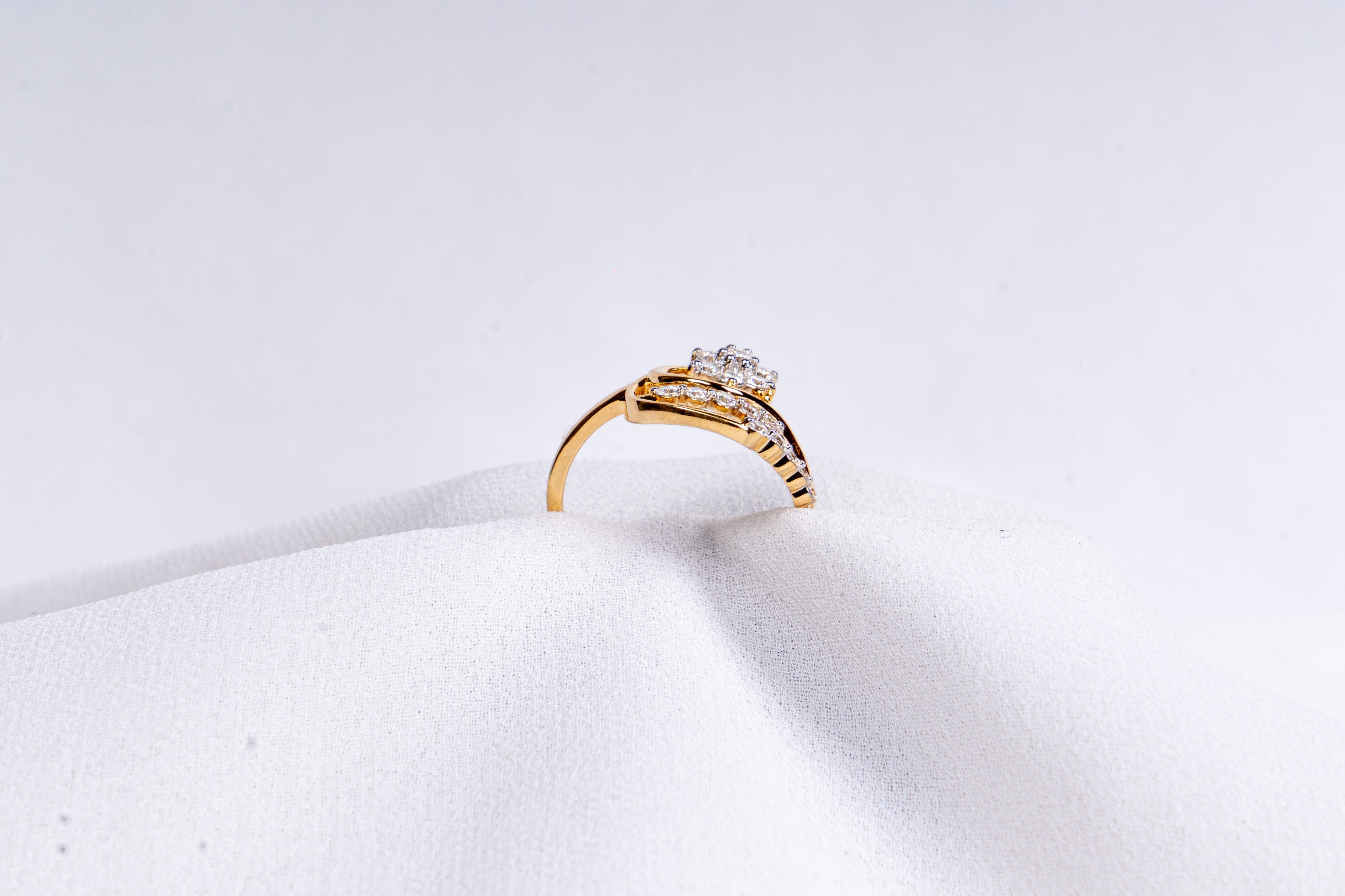 Radiant Bloom Swirl Ring