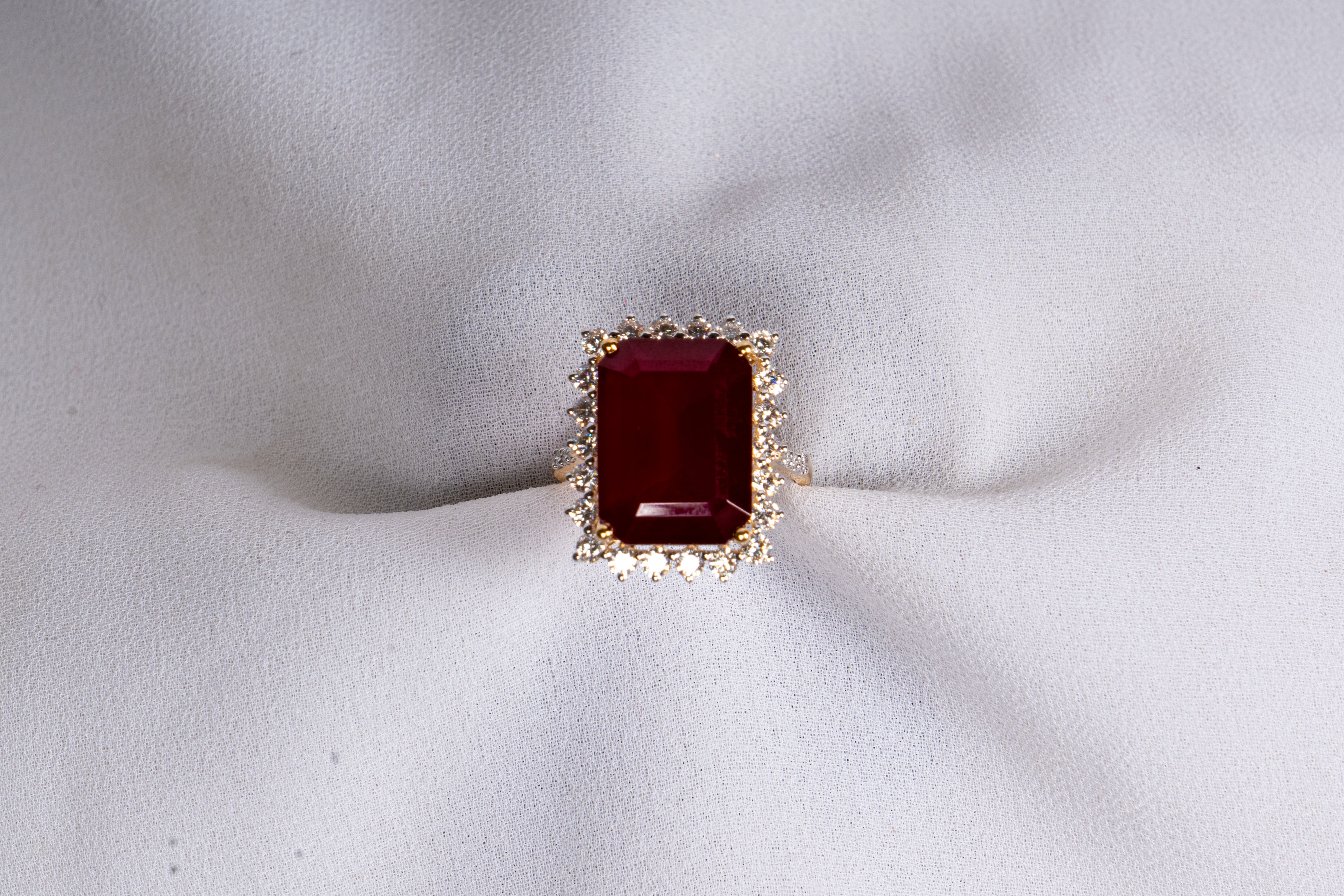 Crimson Sovereign Halo Ring