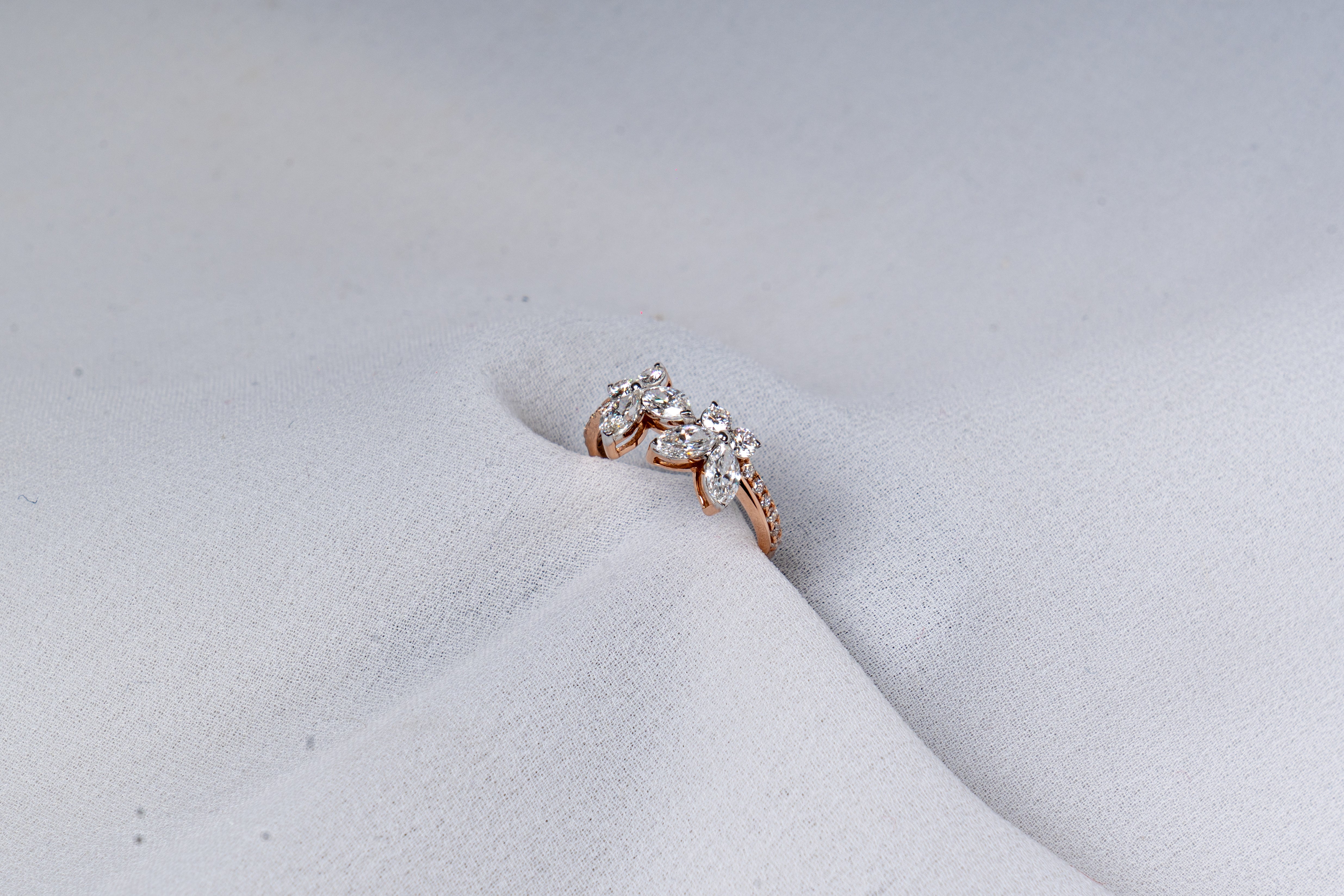 Twin Blossom Grace Ring