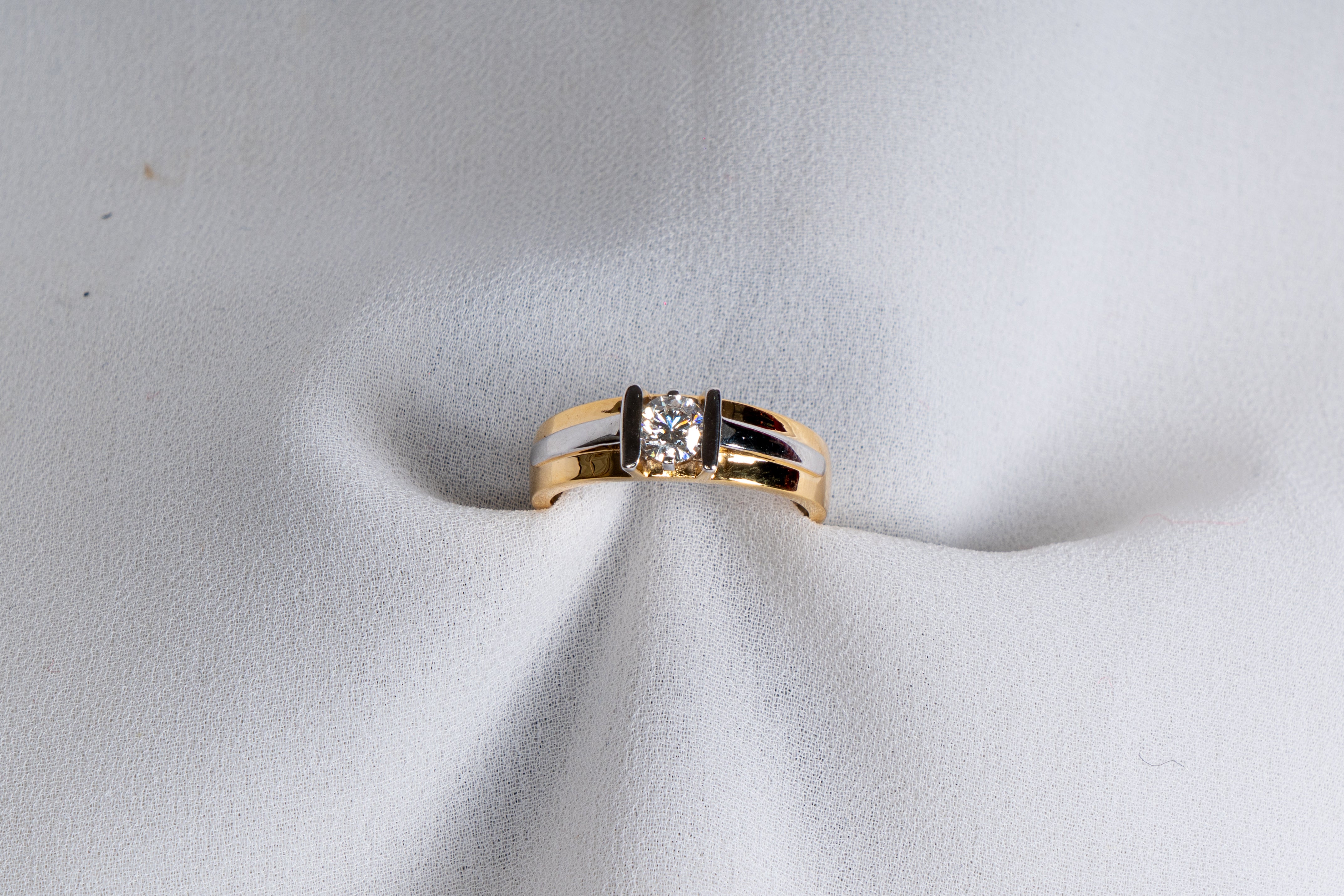 Auric Crest Solitaire Ring