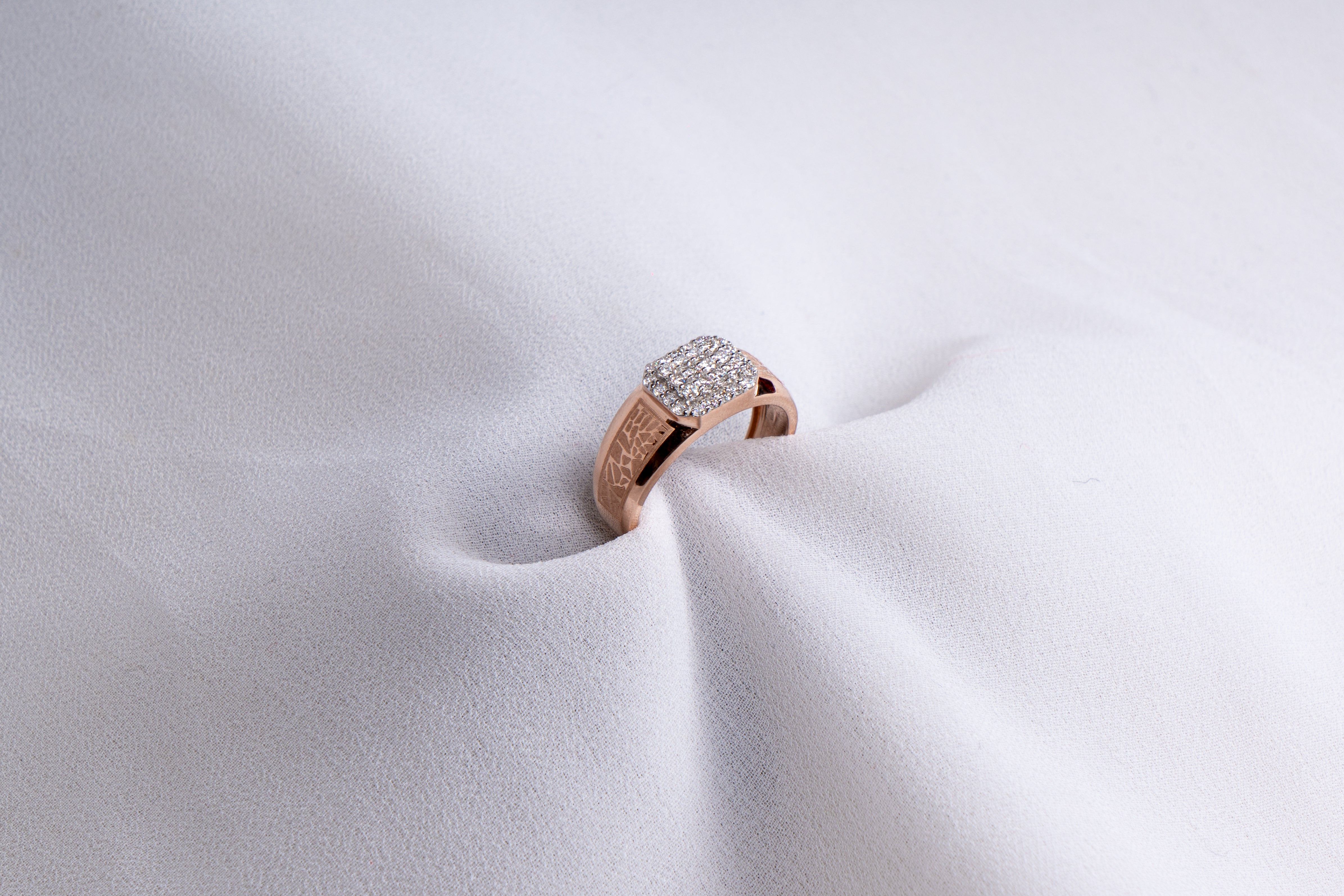 Imperial Crest Pave Signet Ring