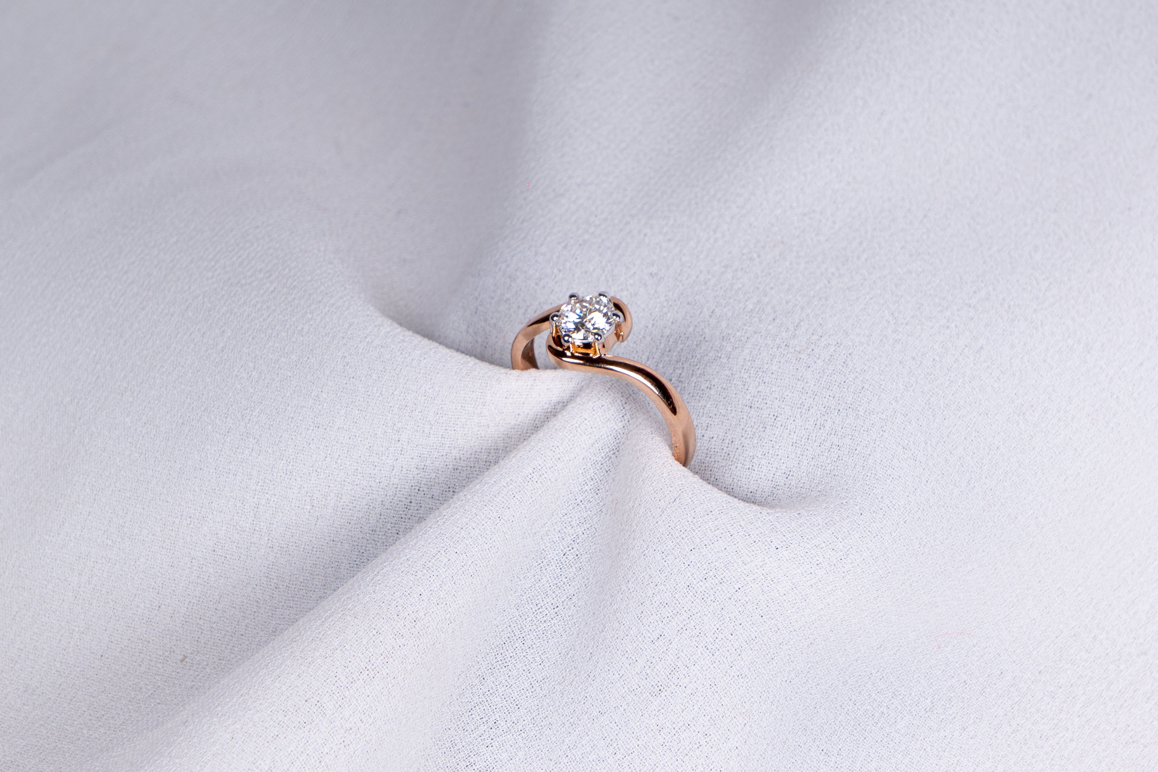Celeste Twist Solitaire Ring