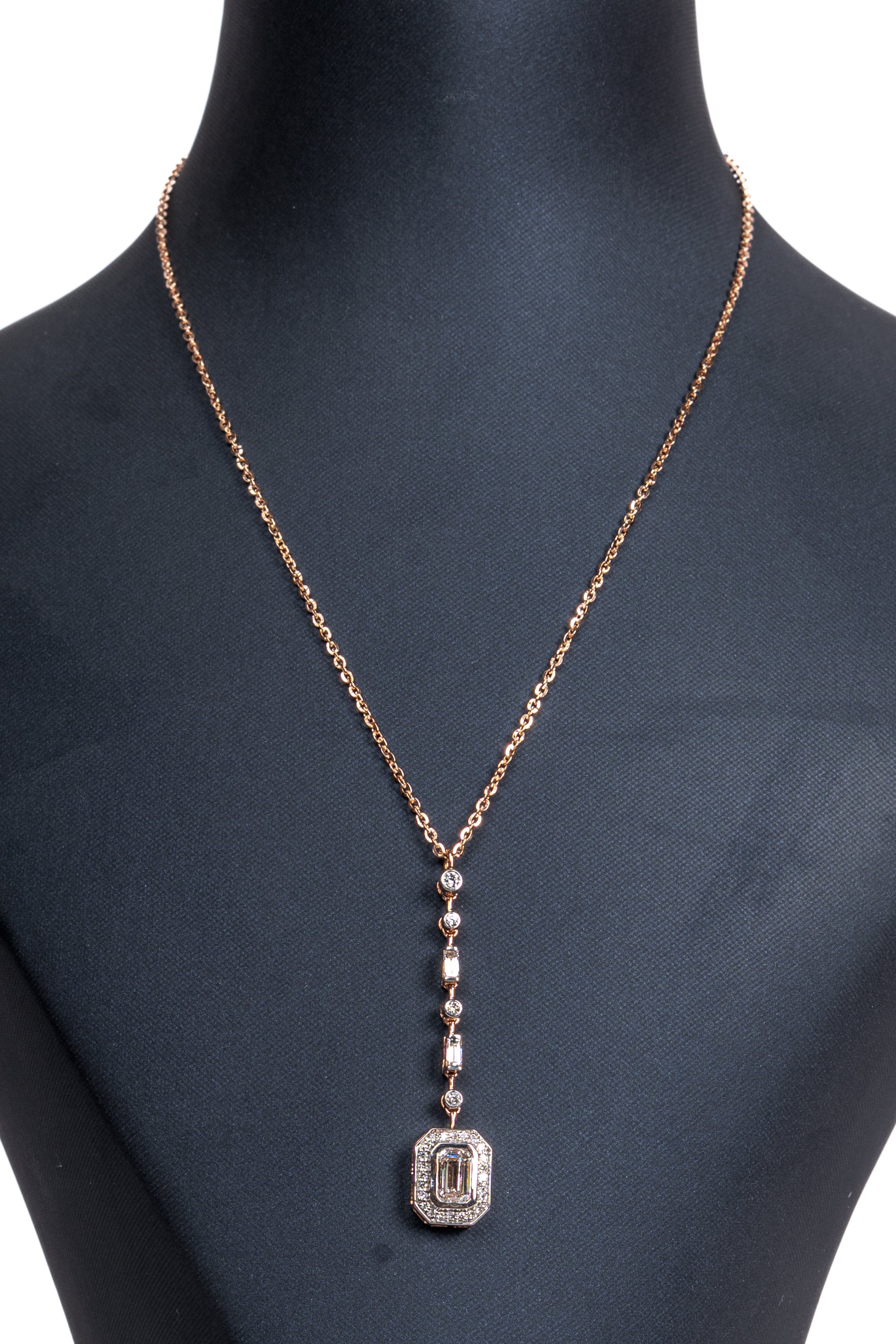 Aurelia Geometric Drop Necklace & Stud Earrings Set