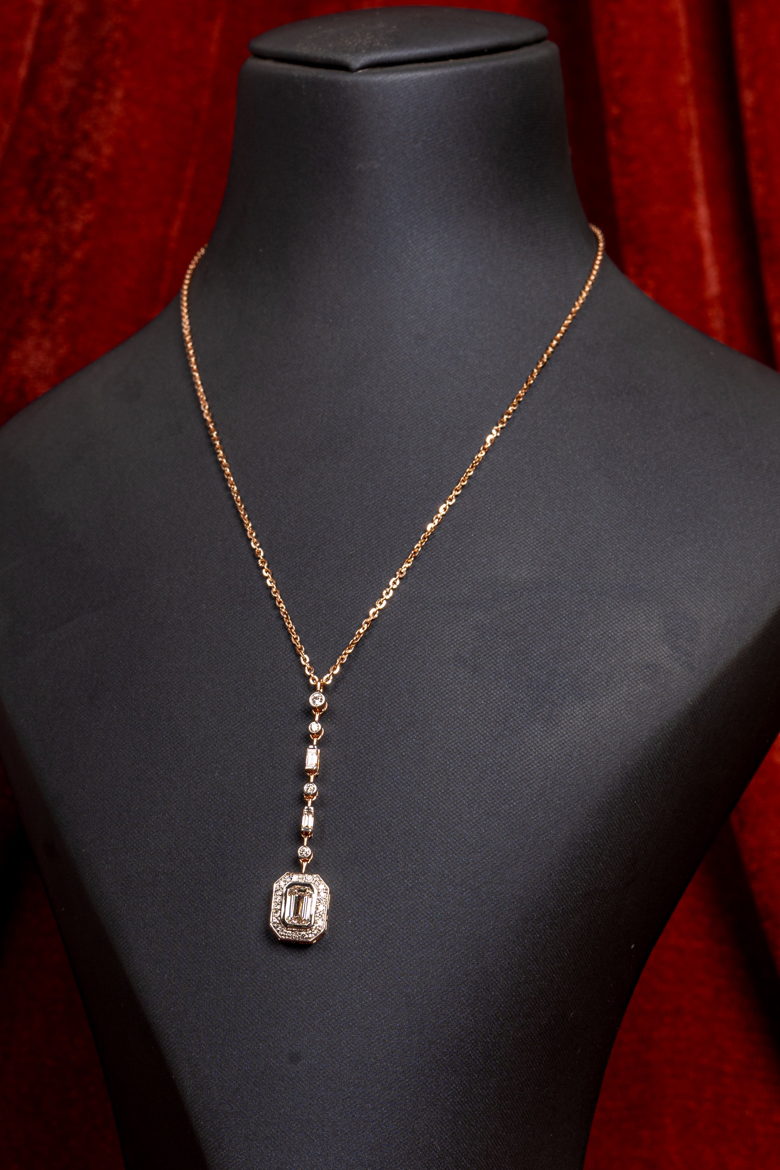 Aurelia Halo Drop Necklace & Stud Earrings Set