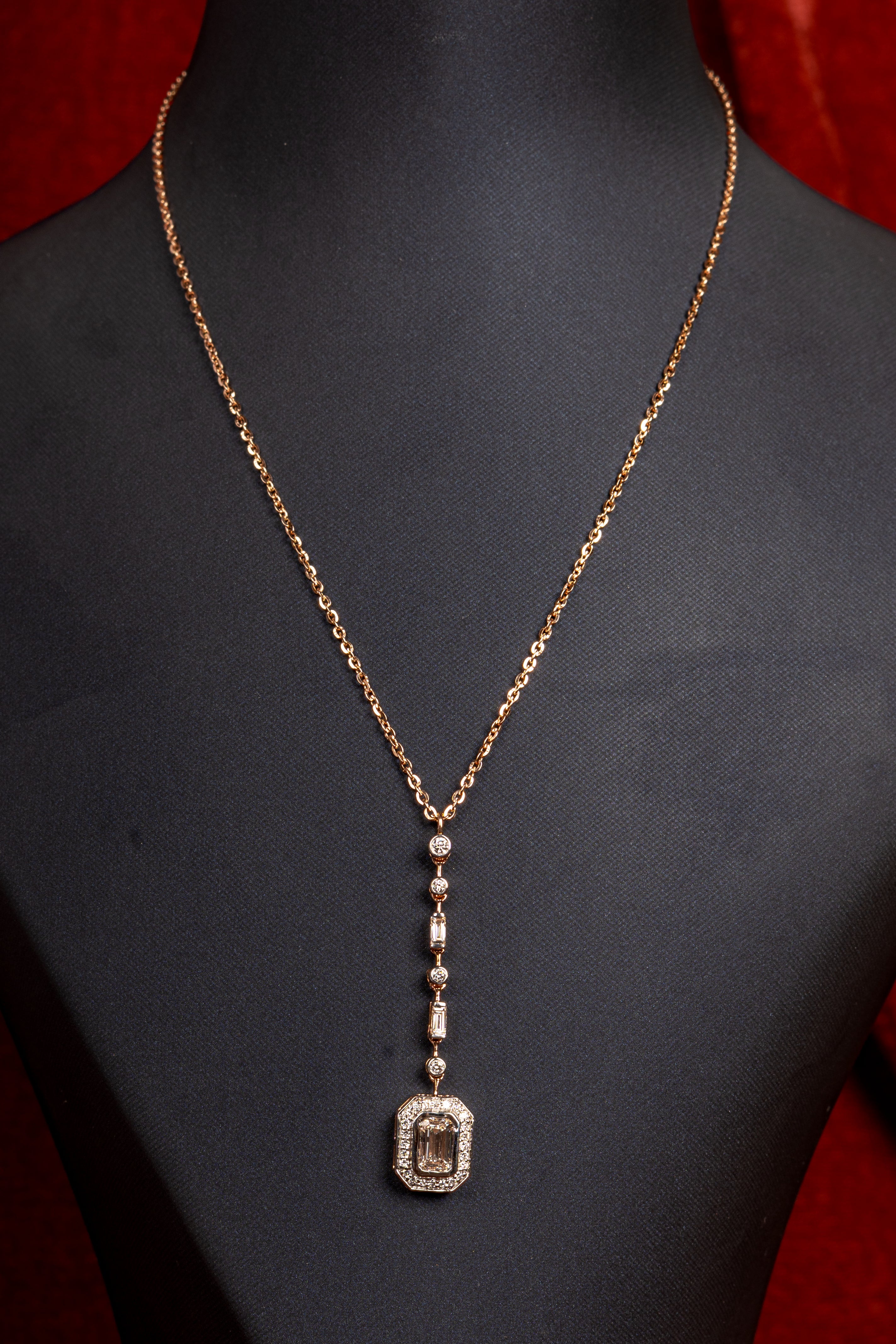 Aurelia Halo Drop Necklace & Stud Earrings Set