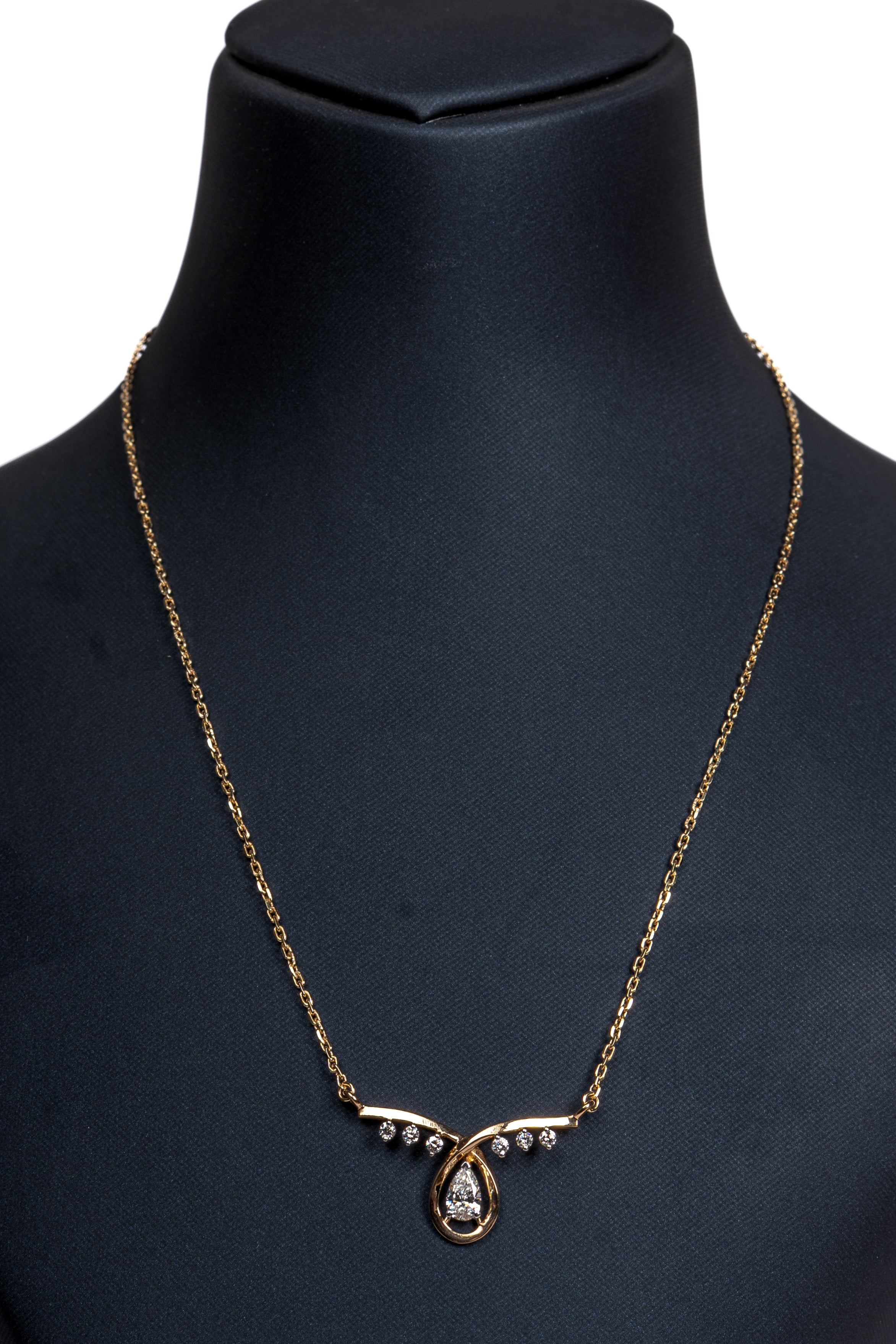 Elara Teardrop Necklace & Linear Drop Earrings Set