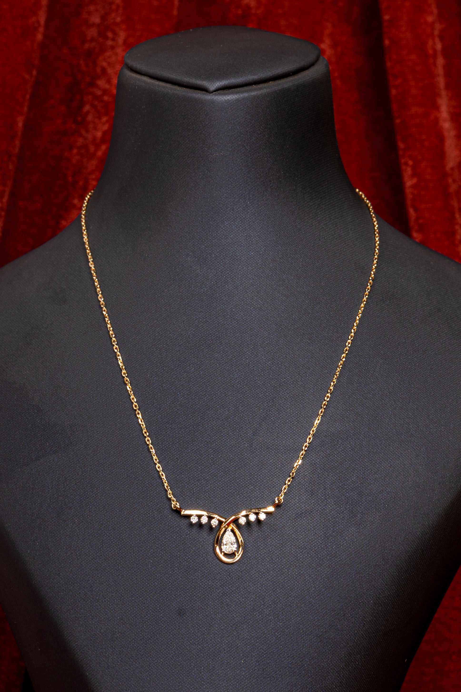 Elara Teardrop Necklace & Cascading Drop Earrings Set