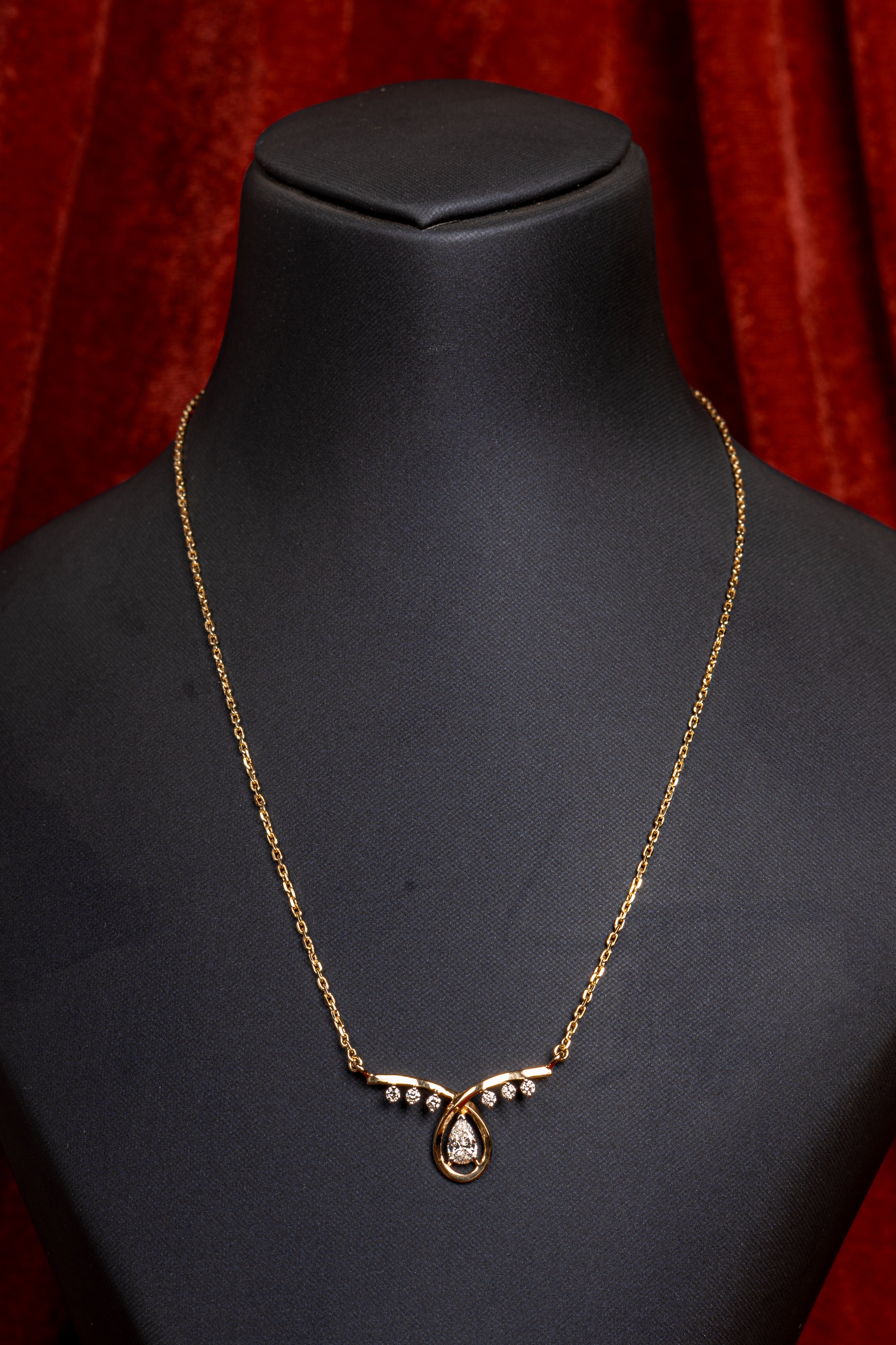 Elara Teardrop Necklace & Cascading Drop Earrings Set