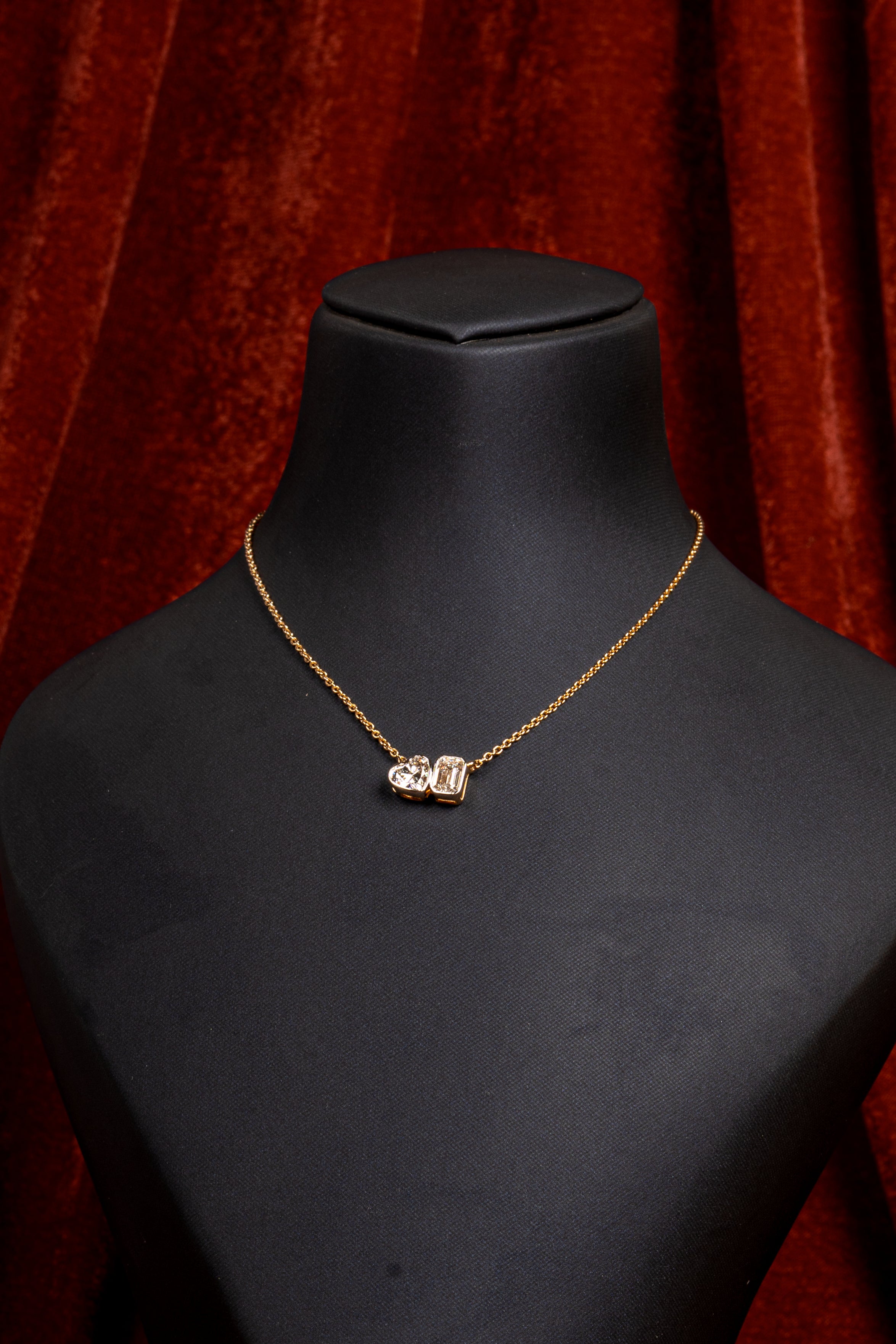 Aveline Duo Charm Necklace & Earrings Set