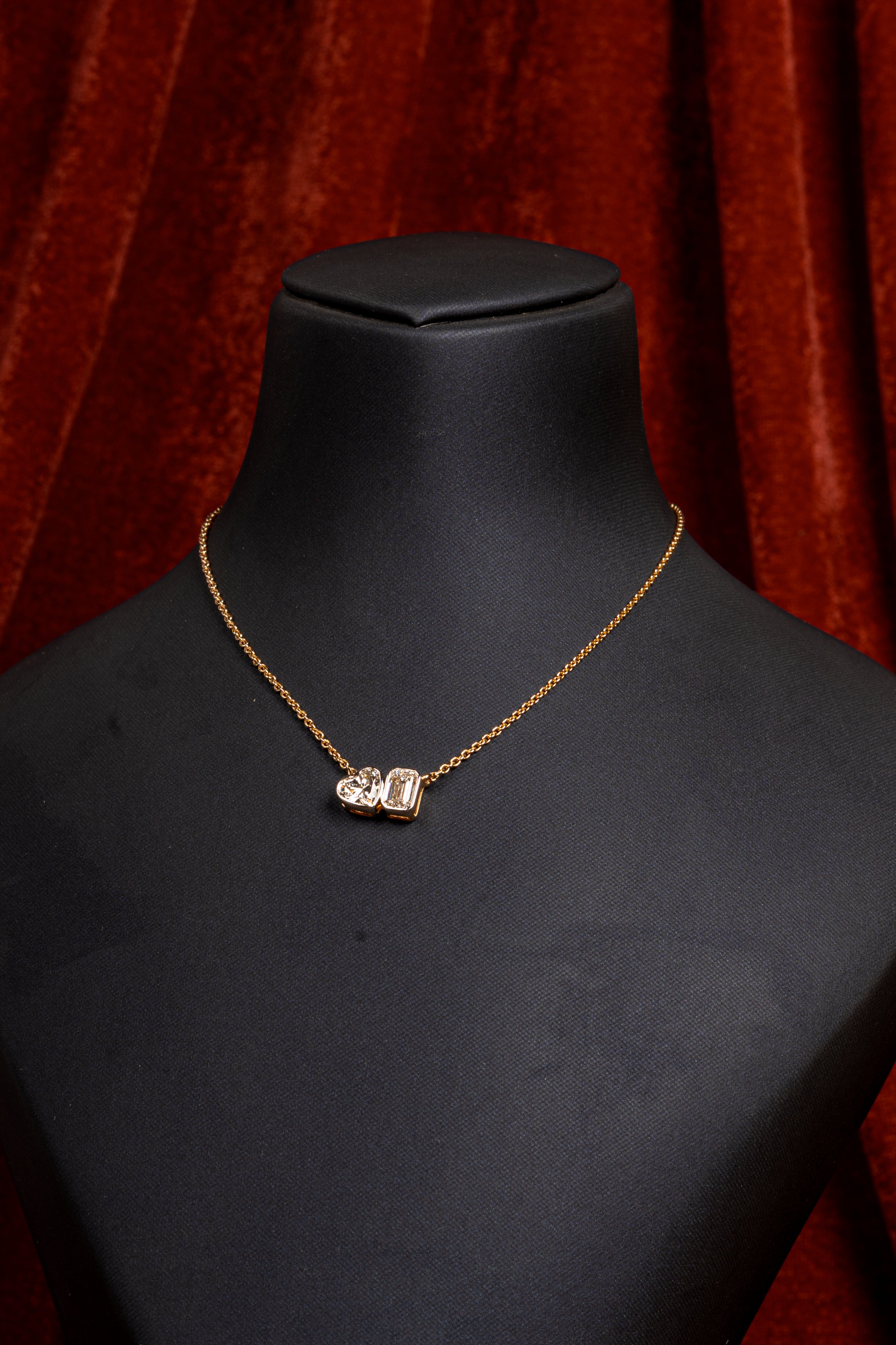 Aveline Duo Charm Necklace & Earrings Set