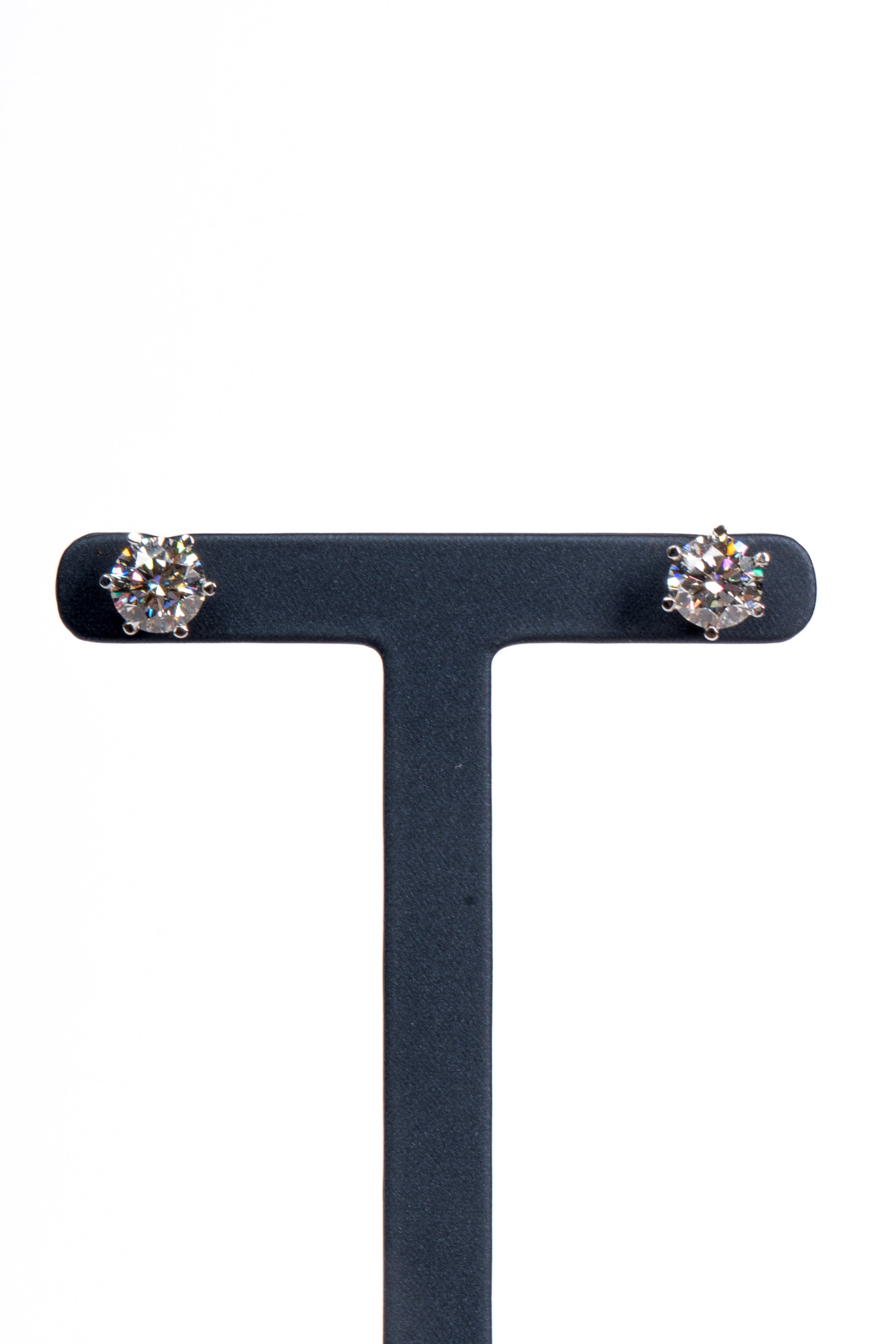 Celeste Round Solitaire Stud Earrings