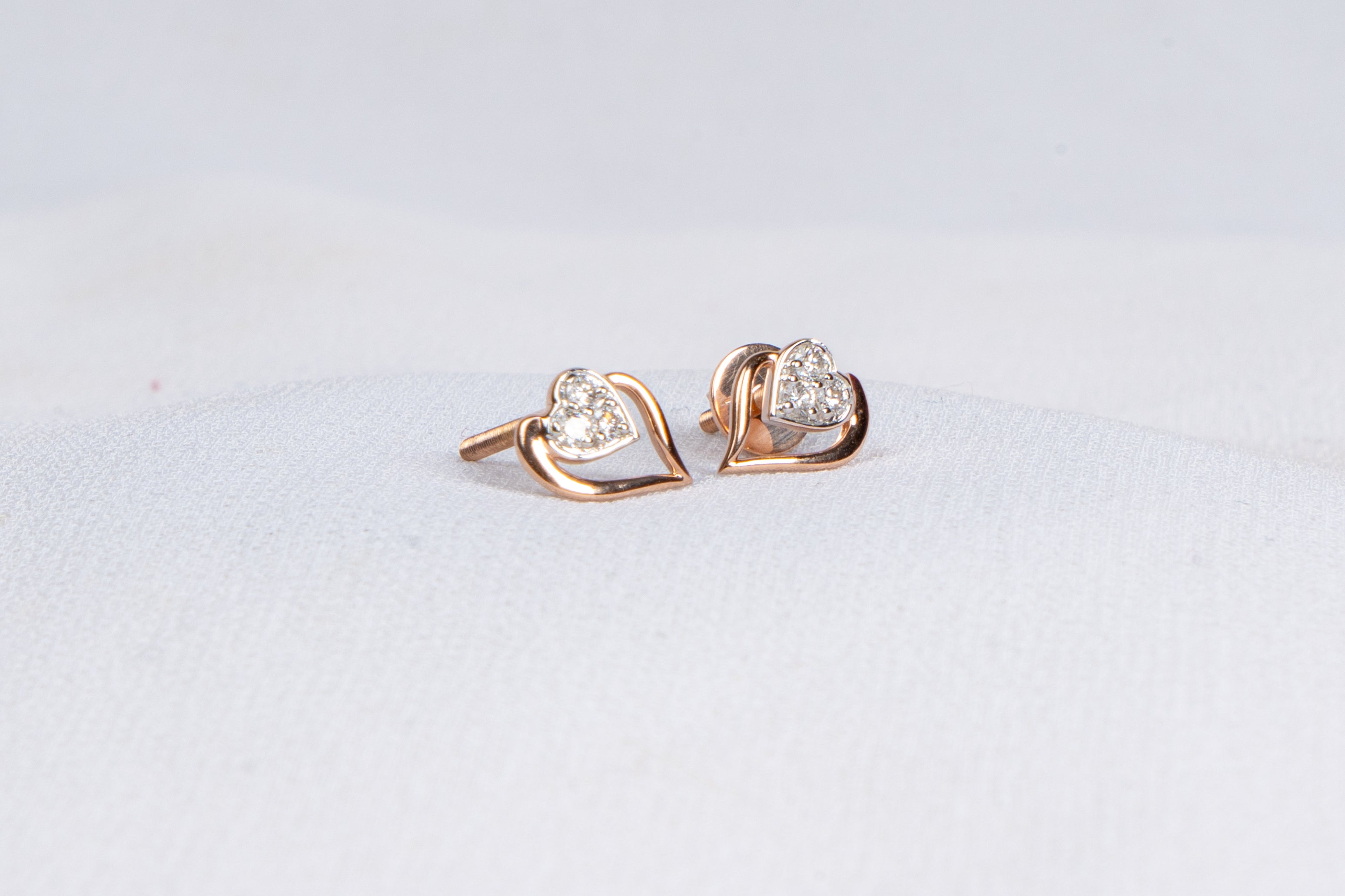Amoura Interlocked Heart Stud Earrings