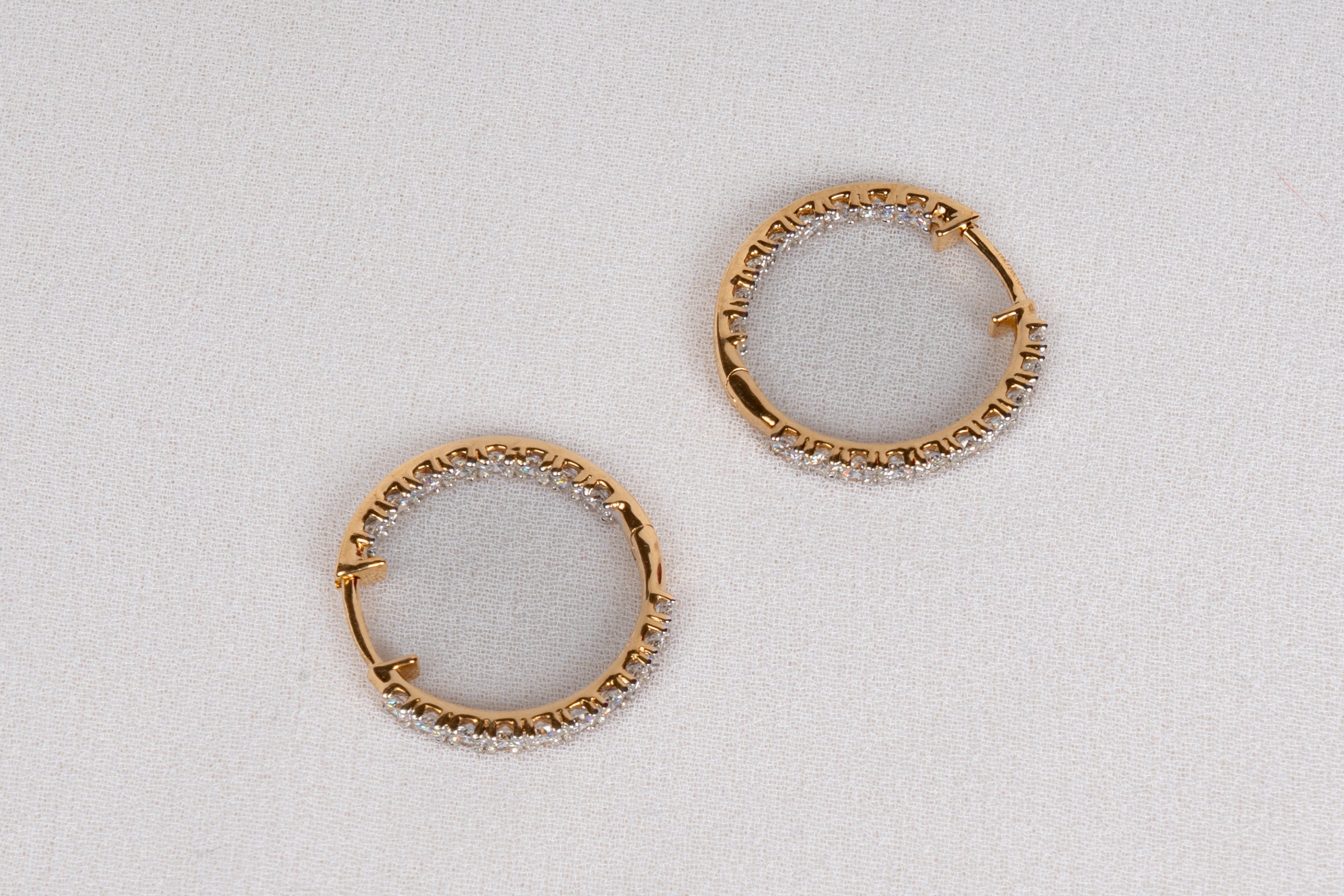 Diamond Eternity Hoop Earrings