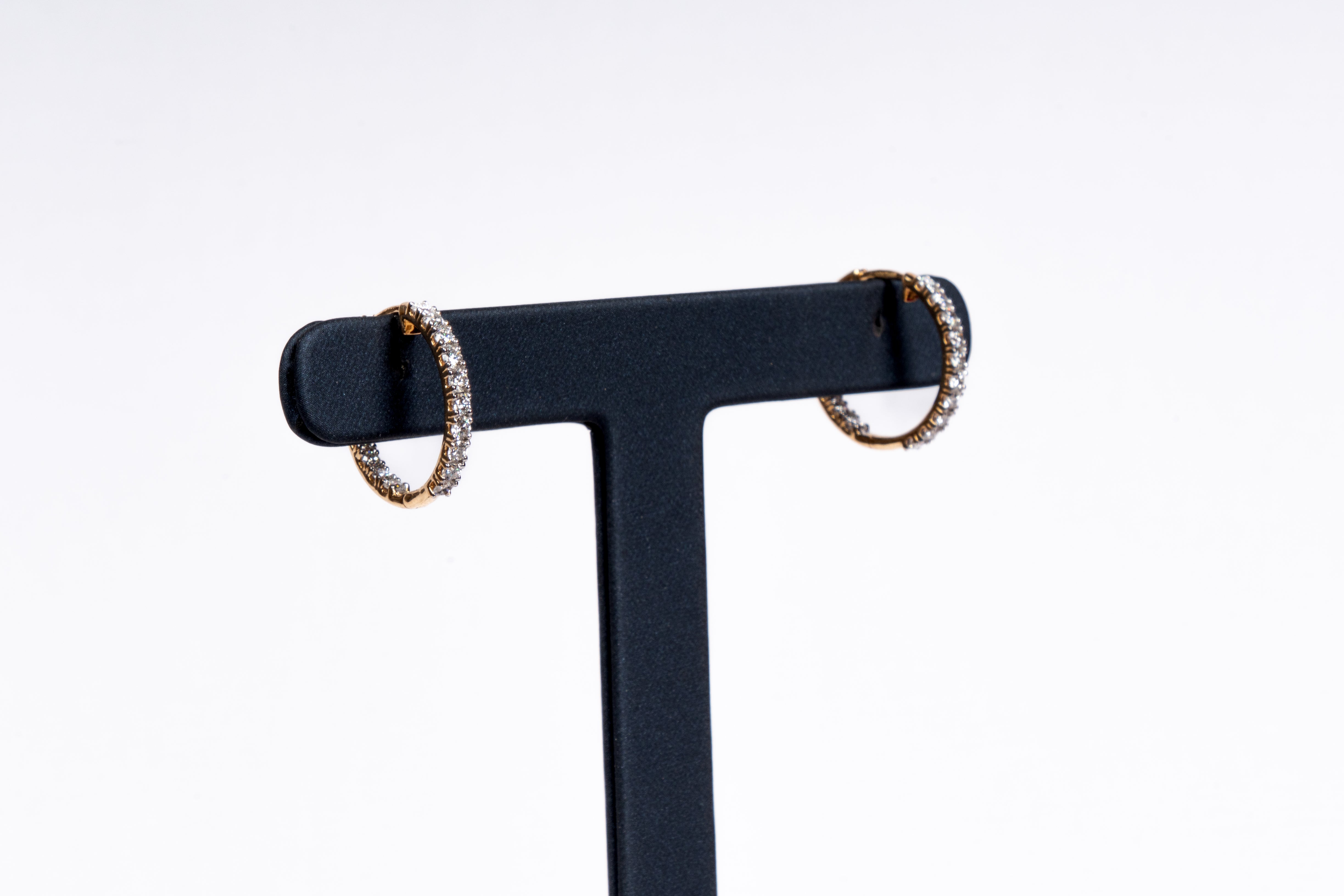 Celeste Diamond Hoop Earrings