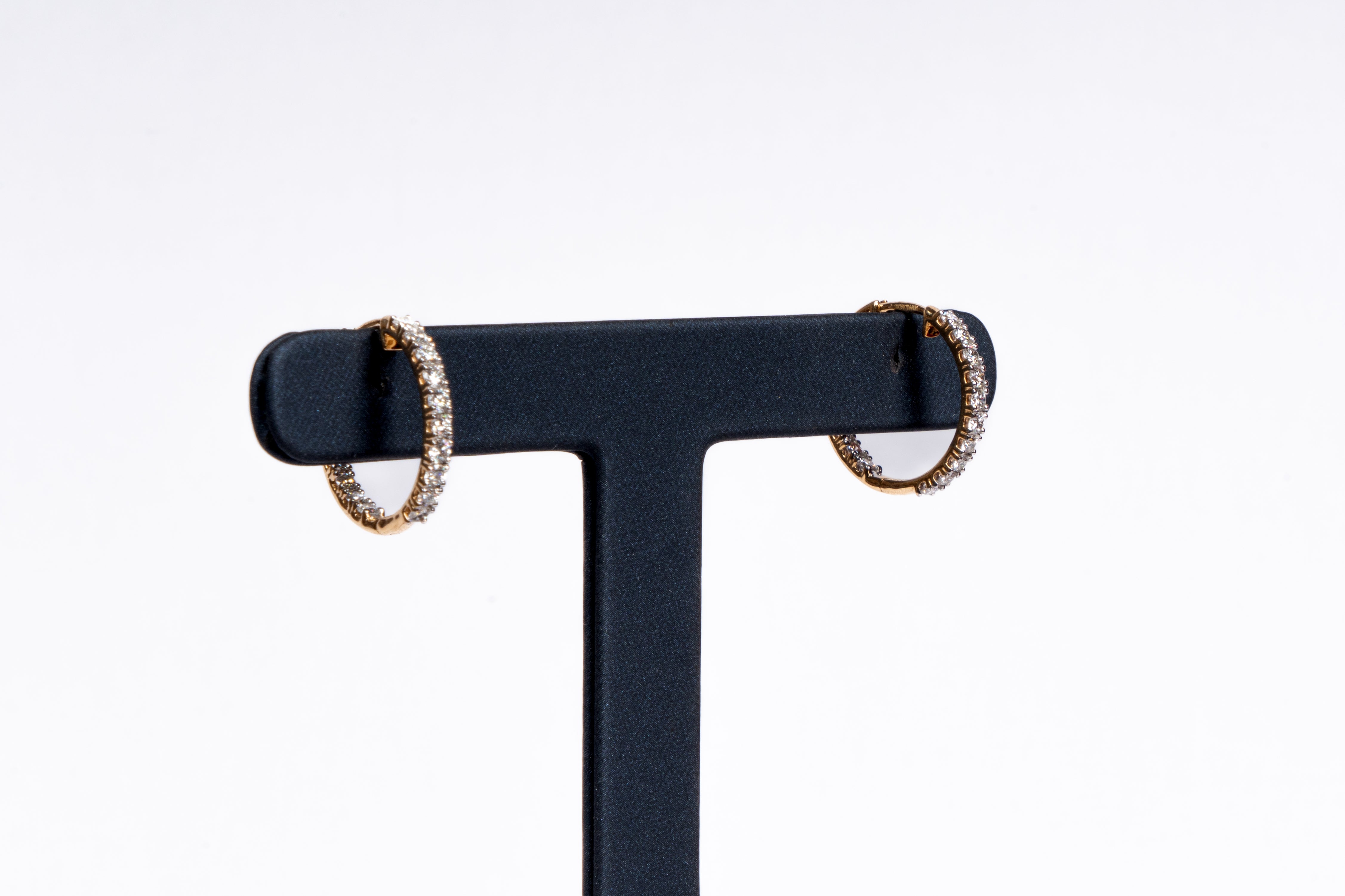 Celeste Diamond Hoop Earrings