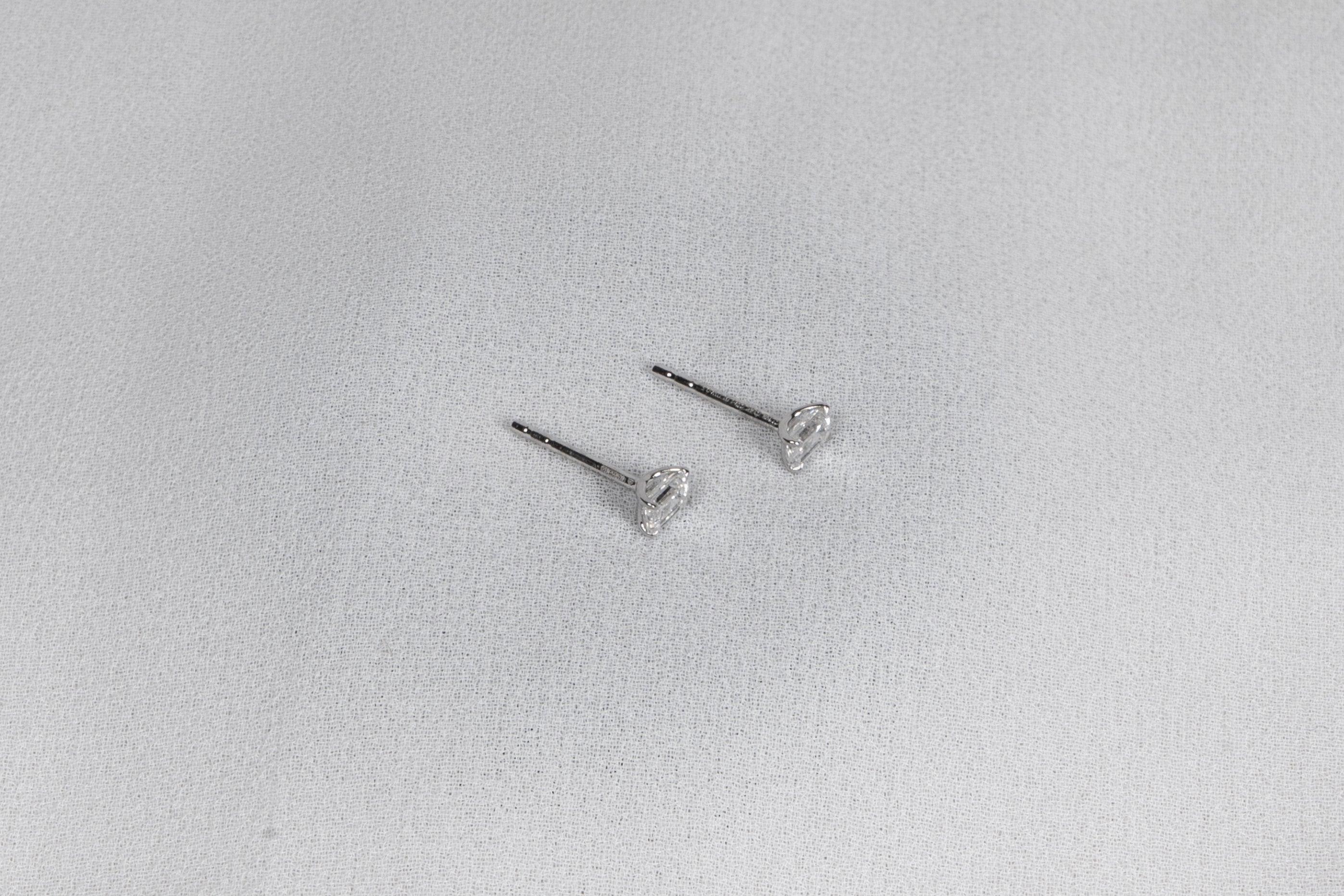 Minimal Emerald Cut Studs