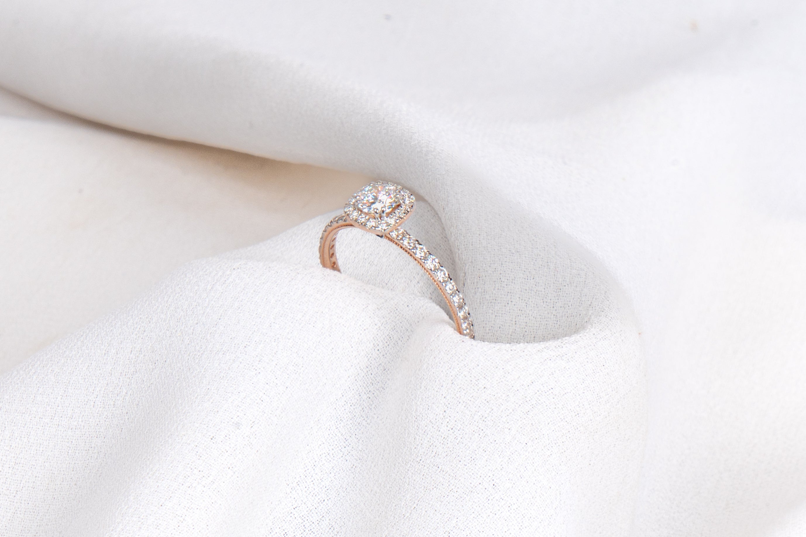 Classic Halo Diamond Ring