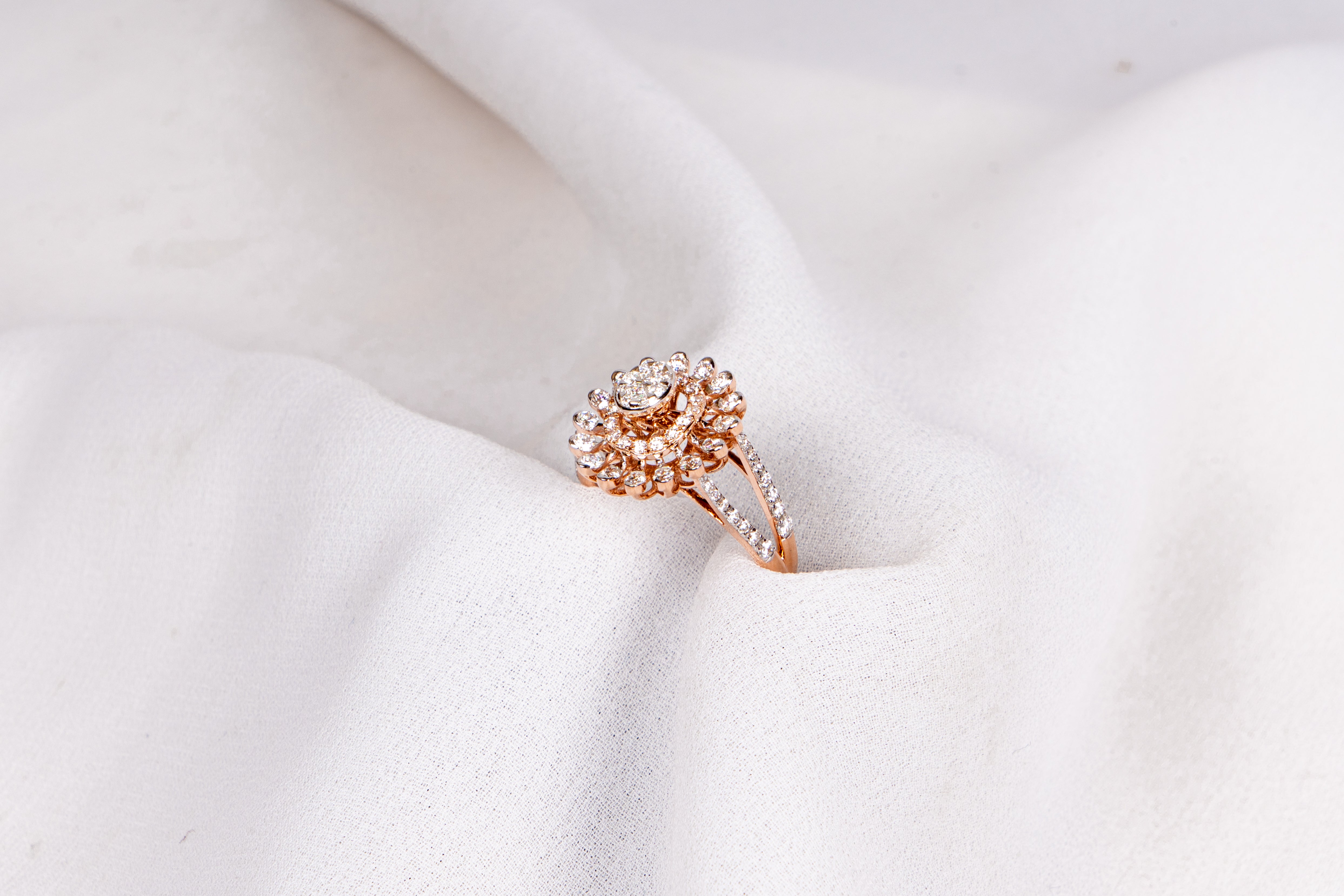 Rose Bloom Diamond Ring